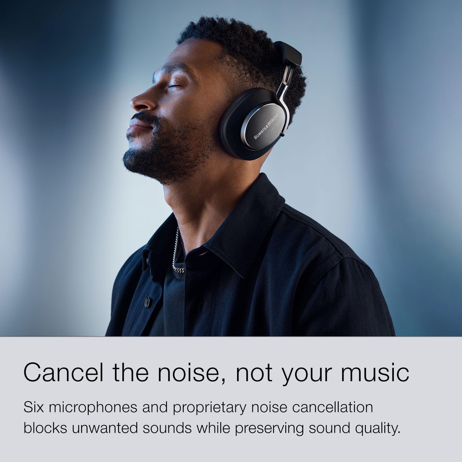 Bowers & Wilkins Px8 Over-Ear Headphones Wireless Bluetooth Noise Cancelling, Luxurious Materials, 30-Hour Battery Life, 15-Min Quick Charging, Black