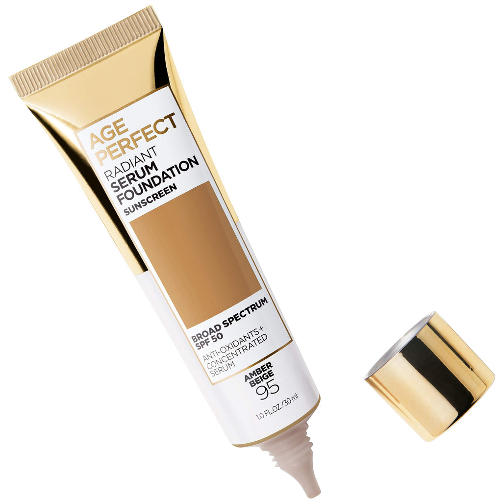 L'Oreal Paris Age Perfect Radiant Serum Foundation with SPF 50, Almond, 1 Ounce