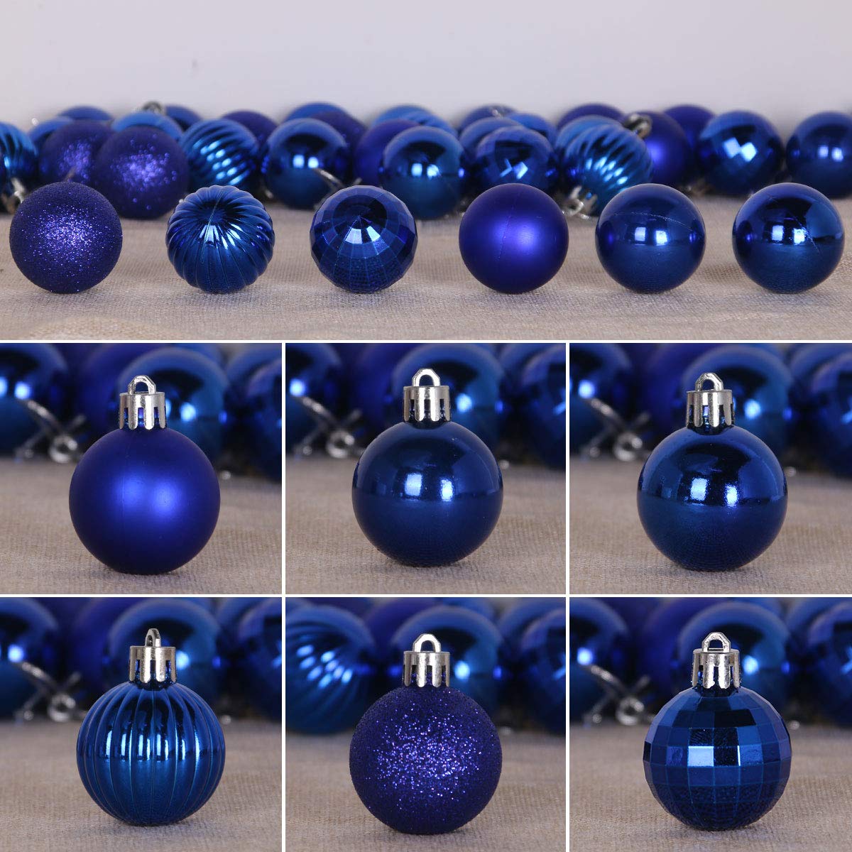 Bubblegun Pink 1.6" Small Christmas Balls Christmas Tree Decoration Ornaments Shatterproof Hanging Balls for Birthday Halloween Holiday Wedding Decorations Set of 12pcs