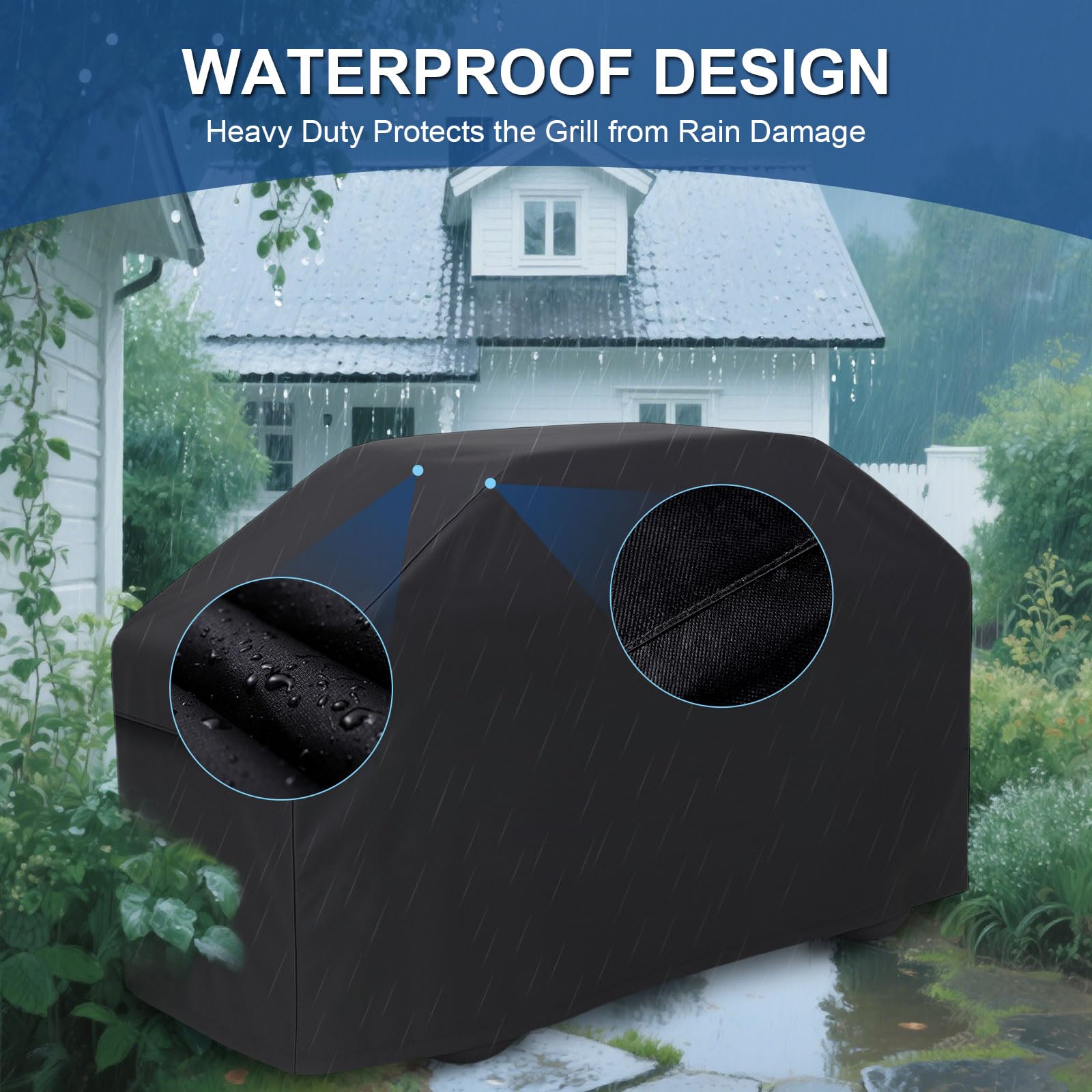 Grill Cover for Outdoor Grill,600D Heavy Duty Griddle Cover for Blackstone 28" Griddle,Waterproof 5483 BBQ Grill Cover with Air Vent and Click-Close Straps