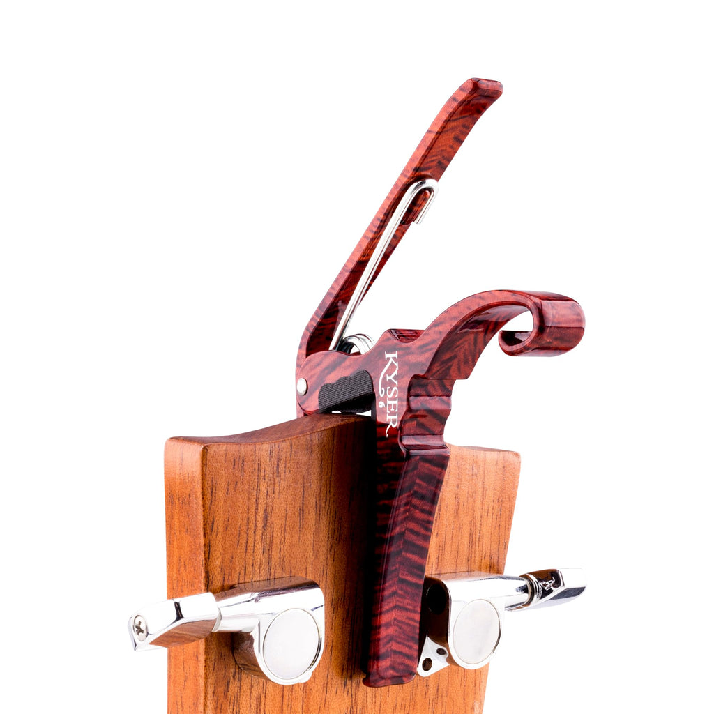 Kyser Musical Products Quick-Change Guitar Capo, KG6ABA, Abalone - For 6-String Acoustic Guitars, Made in USA, Quality, Strong, Lightweight, Quick & Easy Key Changes, Innovative, Perfect Fit