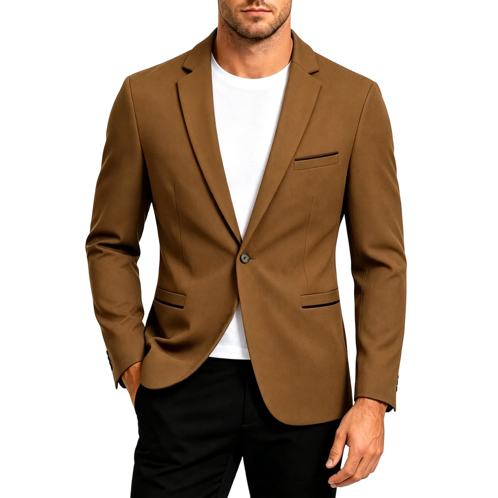 Cloudstyle Men's Suit Jacket One Button Slim Fit Sport Coat Business Daily Blazer
