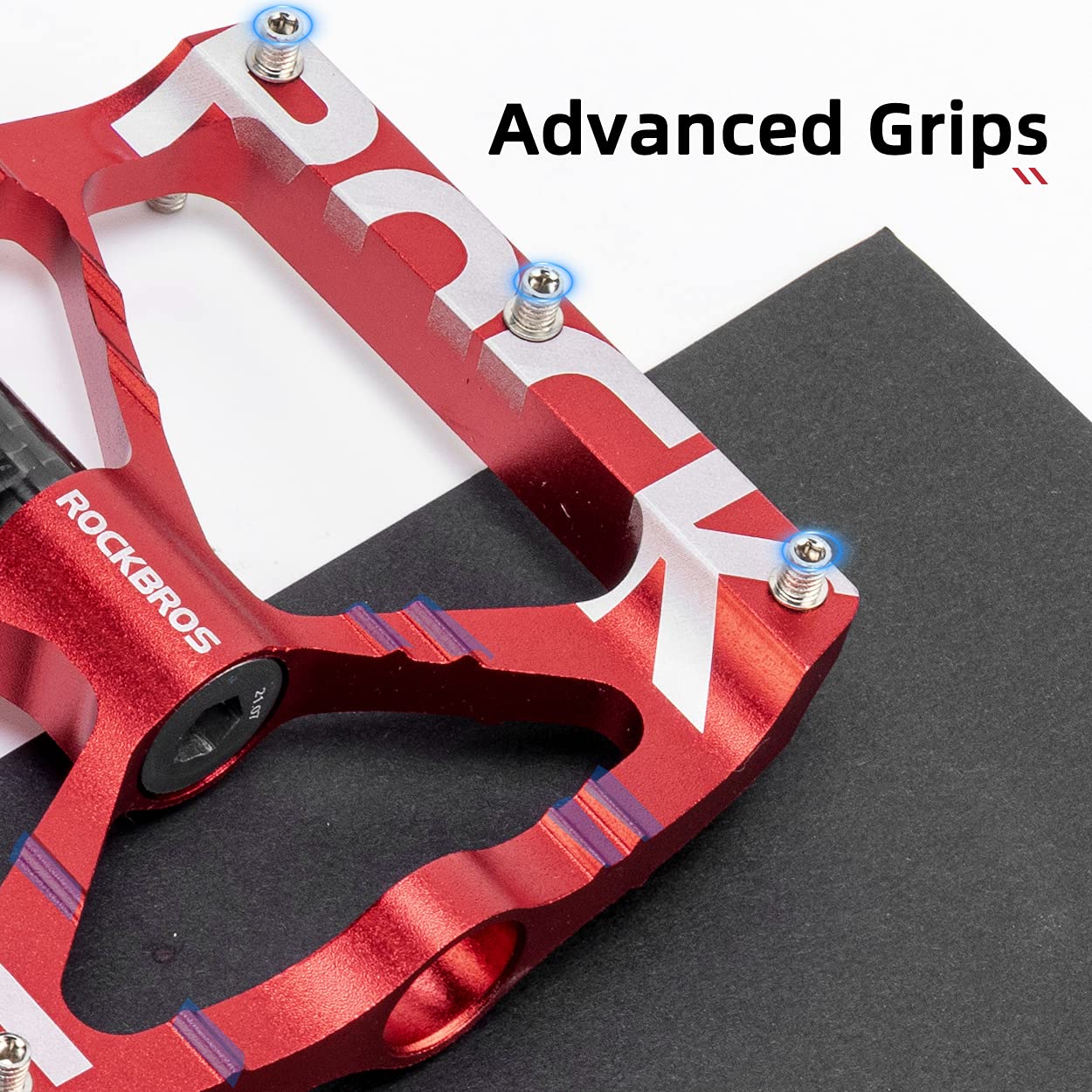 ROCKBROS Mountain Bike Pedals MTB Pedals CNC Non-Slip Lightweight Aluminum Alloy Bicycle Pedals Sealed Bearings Bicycle Platform Pedals 9/16" BMX Road Bike Pedal