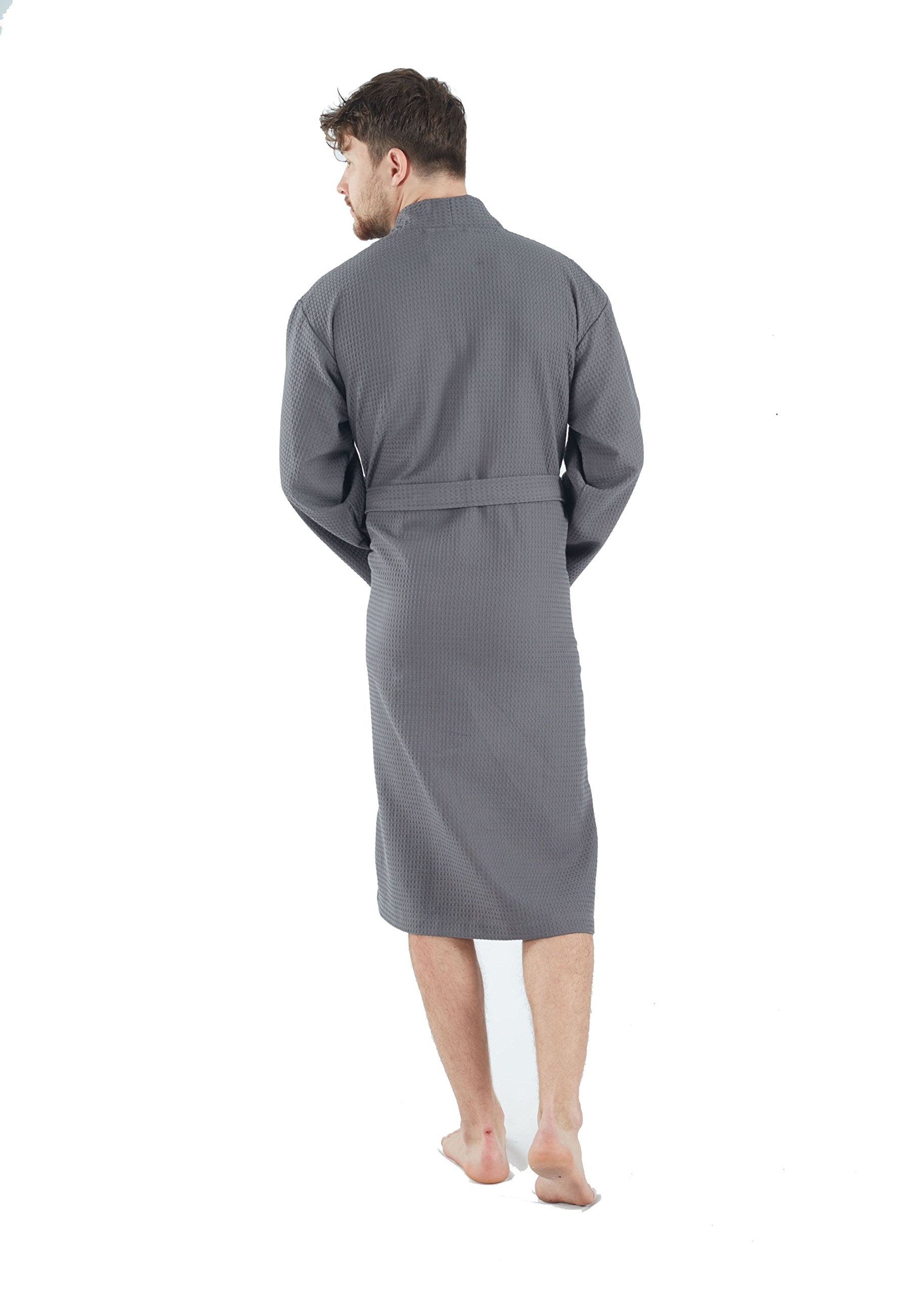 BAGNO MILANO Mens Robes, Waffle Robes For Men, Turkish Cotton Mens Bathrobes