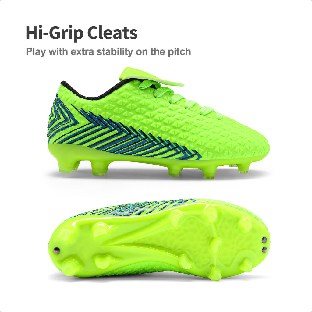 DREAM PAIRS Boys Girls Outdoor Soccer Cleats Firm Ground Football Shoes for Little/Big Kid