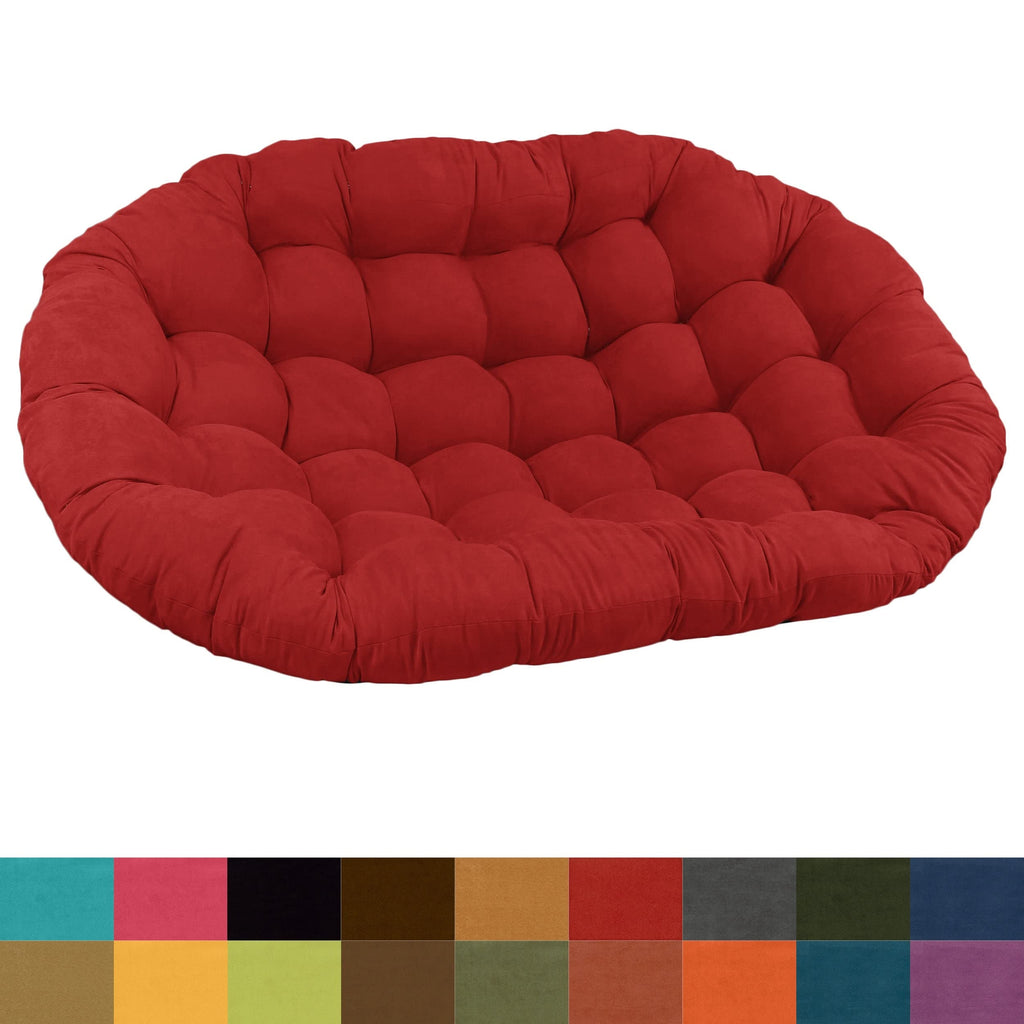 Blazing Needles Polyester Microsuede Double Papasan Cushion, 1 Count (Pack of 1), Aqua Blue
