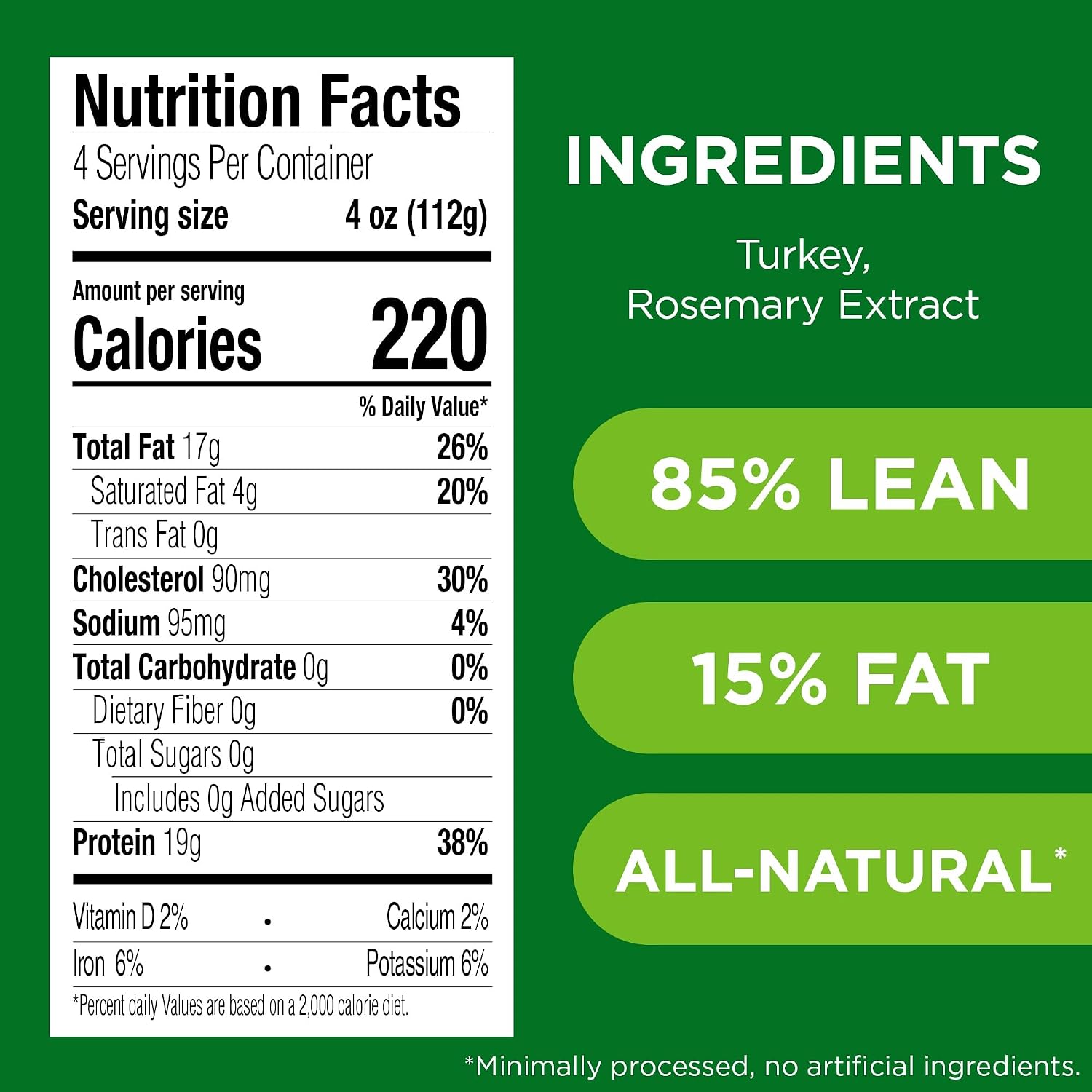 Jennie-O, Ground Turkey Meat - Lean 85/15, 16 Ounce