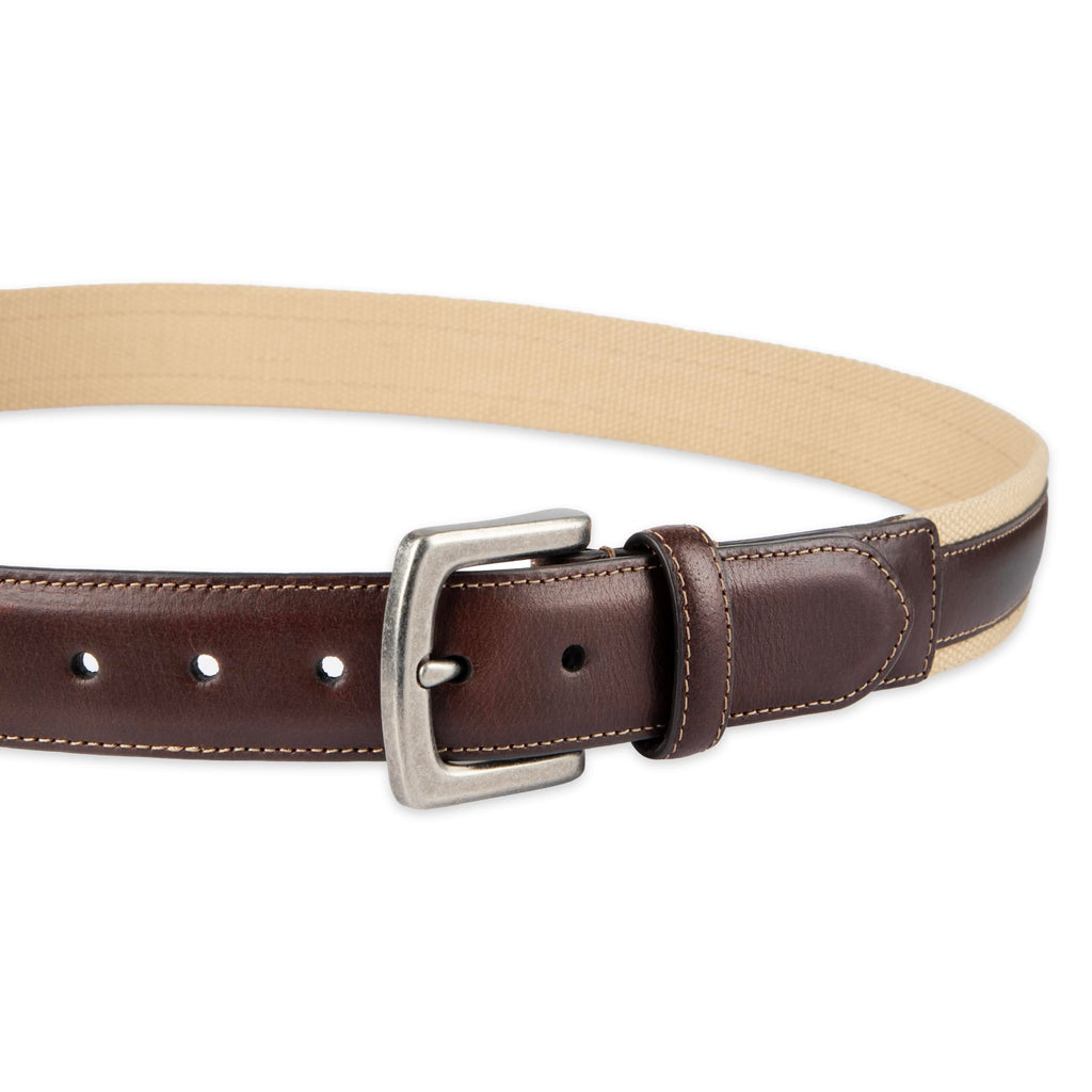 Columbia Men's Leather Casual Belt Tan & Brown Classic Style for Everyday Wear