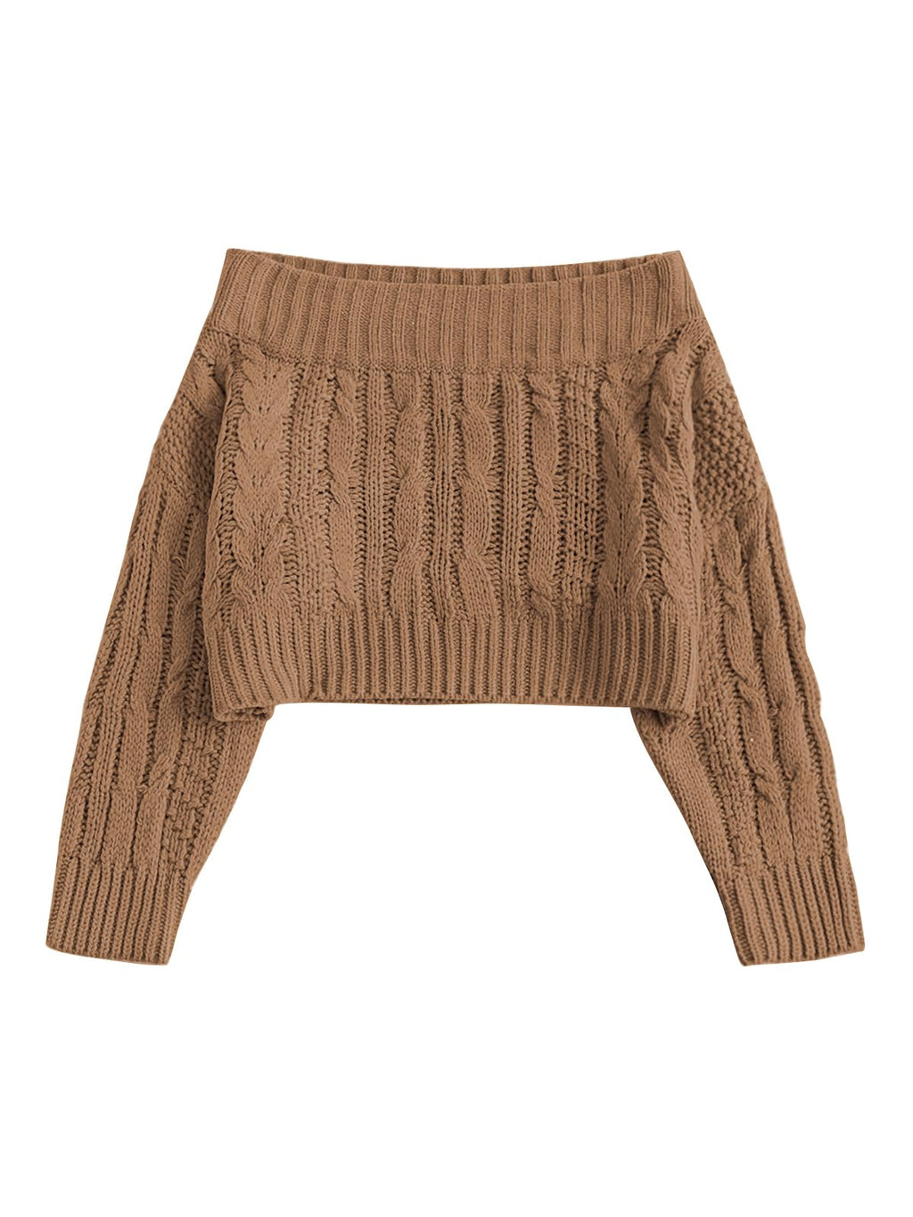 ZAFUL Women V Neck Button Knit Crop Sweaters Batwing Sleeve V Back Ribbed Hem Pullover Sweater