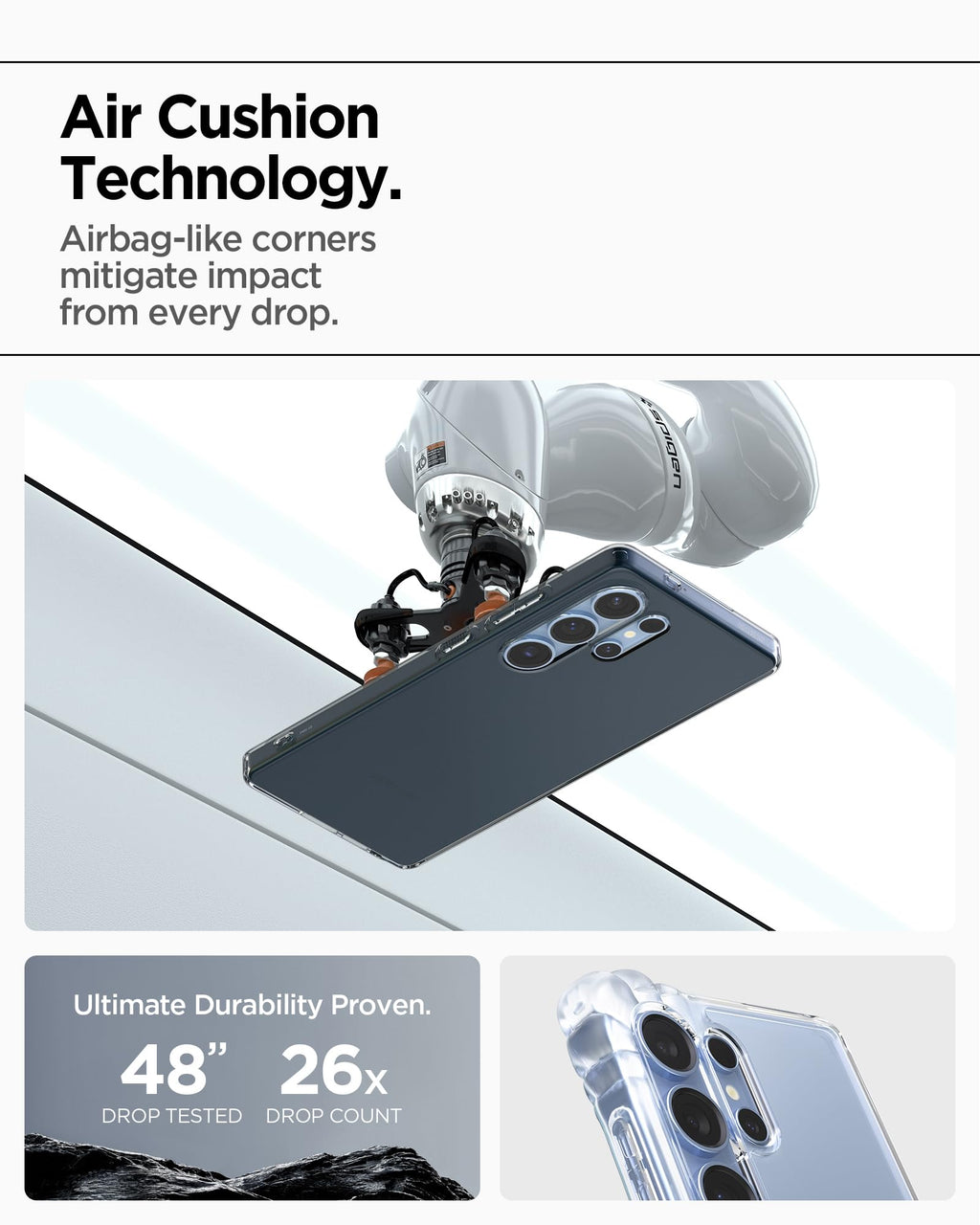 Spigen Liquid Crystal Designed for Galaxy S24 Case (2024) [Military-Grade Protection] - Crystal Clear