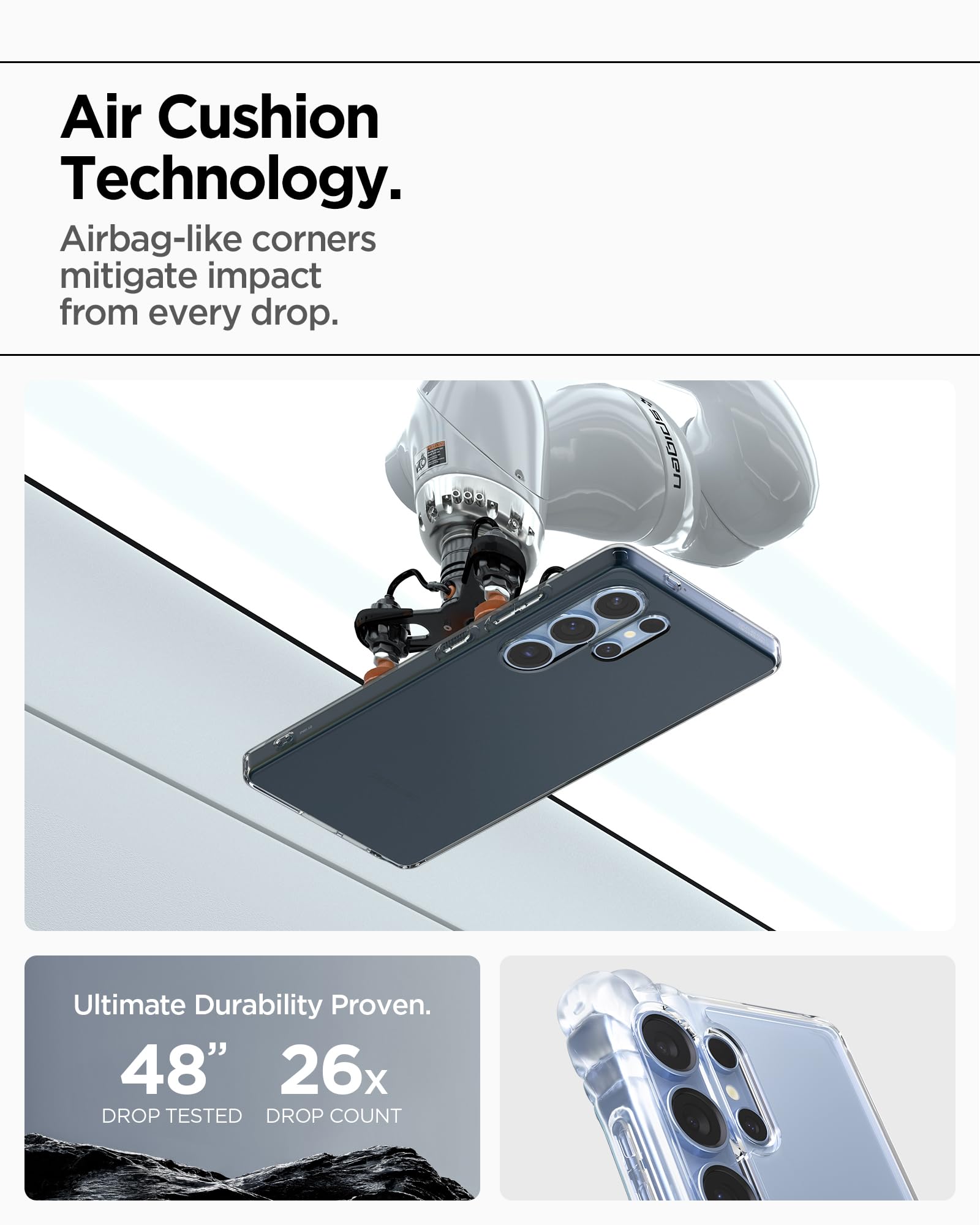 Spigen Liquid Crystal Designed for Galaxy S24 Case (2024) [Military-Grade Protection] - Crystal Clear