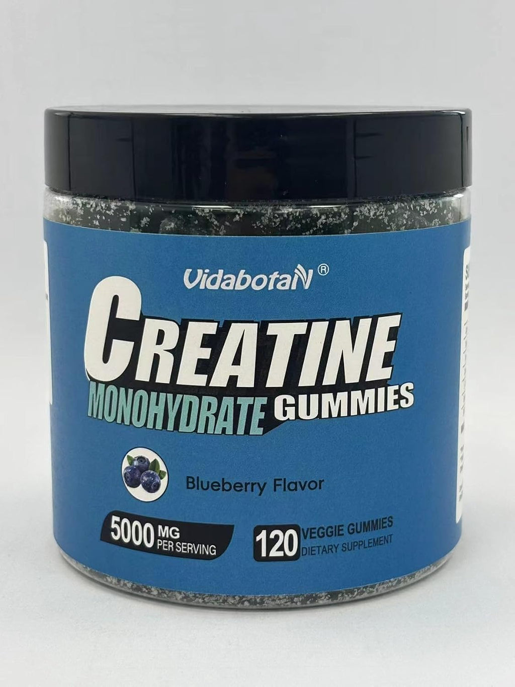 vidabotan Creatine Monohydrate Gummies for Men & Women-5g of Creatine Monohydrate per Serving- Increase Strength and Build Muscle,Sugar Free,Vegan,Blueberry Flavor, 120 Count,B571