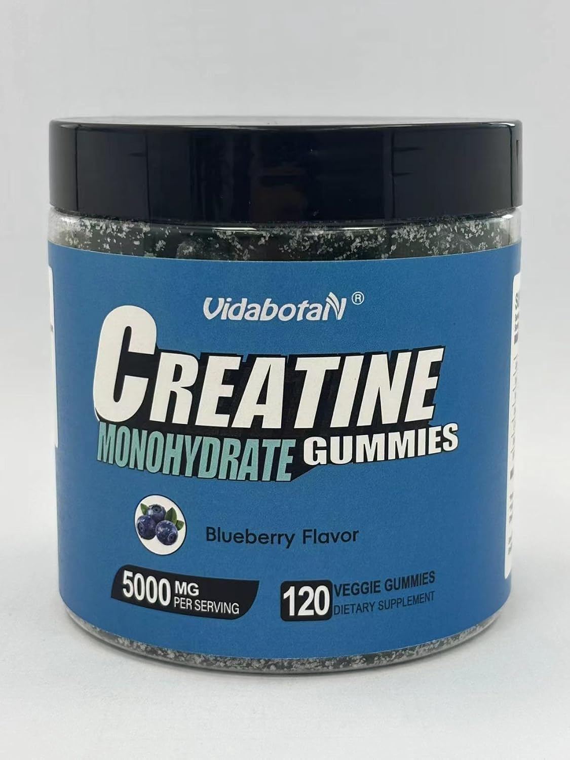 vidabotan Creatine Monohydrate Gummies for Men & Women-5g of Creatine Monohydrate per Serving- Increase Strength and Build Muscle,Sugar Free,Vegan,Blueberry Flavor, 120 Count,B571