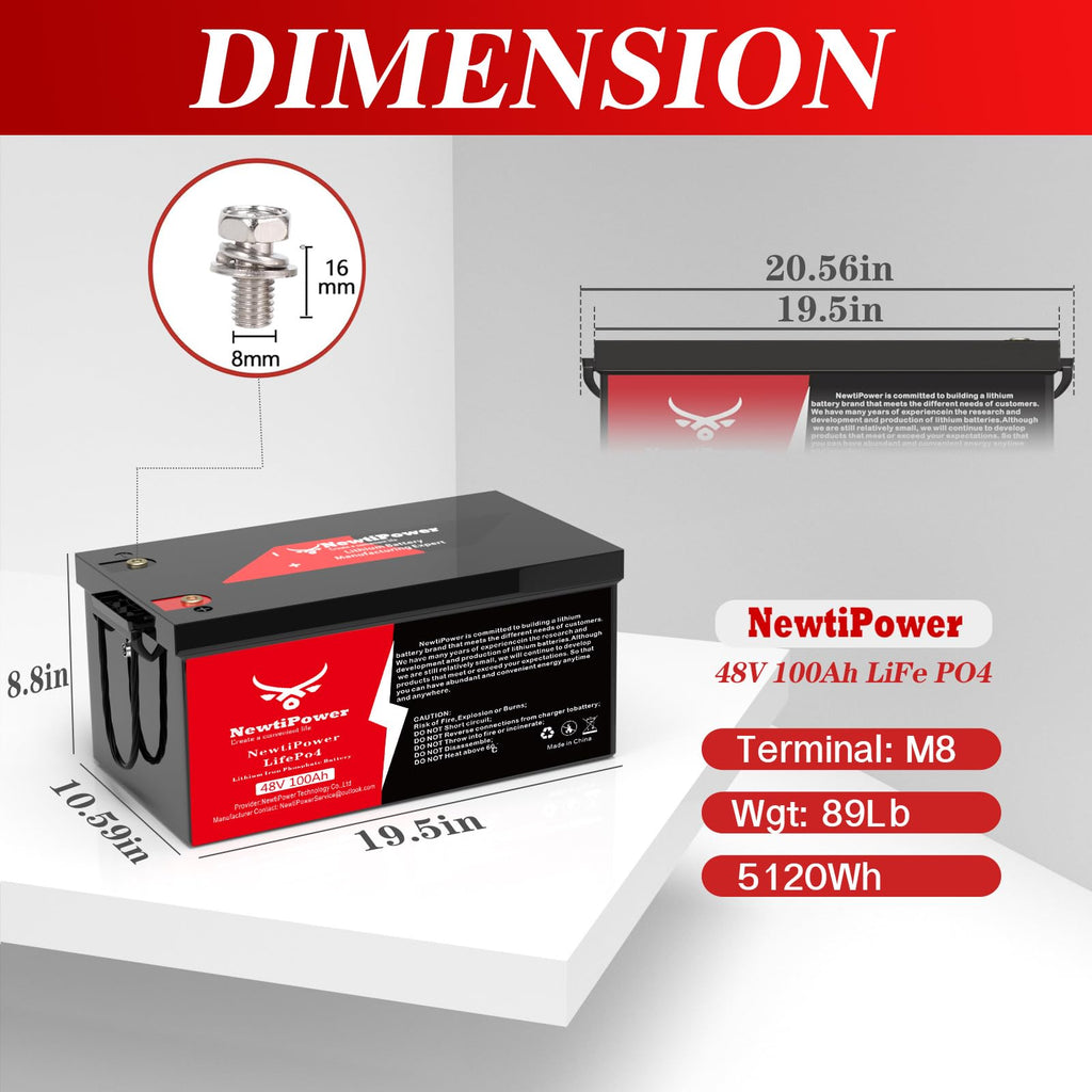 36V 100Ah Golf Cart LiFePO4 Battery with APP&Chager&Monitor,7.6KW Continuous Power Lithium Battery with 200A BMS, Up to 10000+ Rechargeable Cycles, Perfect for golf cart