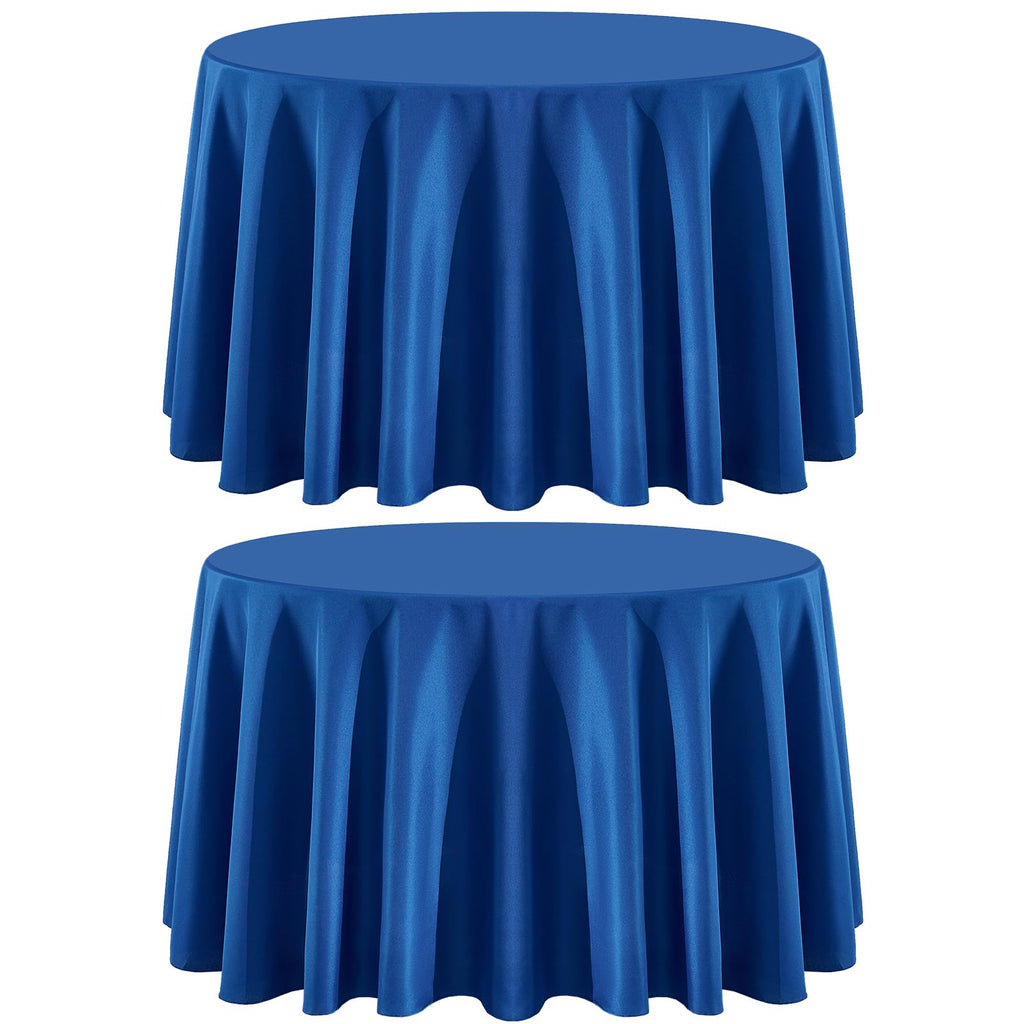 Round Tablecloth 2 Pack 90 Inch Black Tablecloths Washable Decorative Linen Polyester Table Clothes Cover for Dining Table Banquets Buffet Parties and Wedding