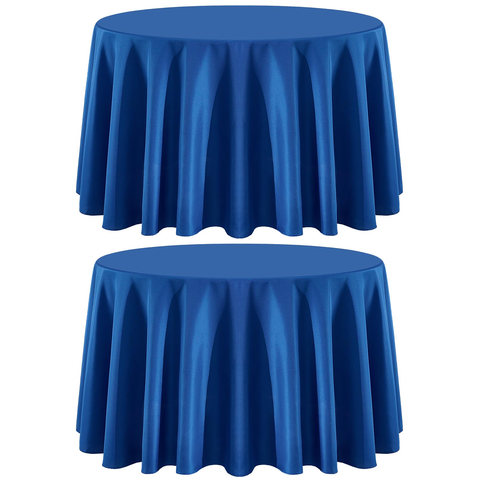 Round Tablecloth 2 Pack 90 Inch Black Tablecloths Washable Decorative Linen Polyester Table Clothes Cover for Dining Table Banquets Buffet Parties and Wedding