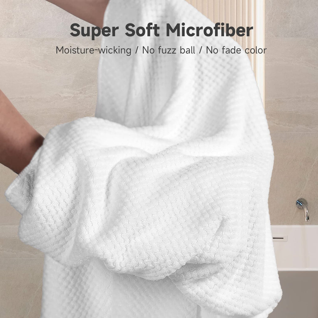Umisleep Extra Large Microfiber Hair Towel for Women Long, Curly, Thick Hair, Super Soft Anti Frizz Quick Dry Hair Towel Wrap, Ultra Absorbent Hair Turban with Elastic Band Grey