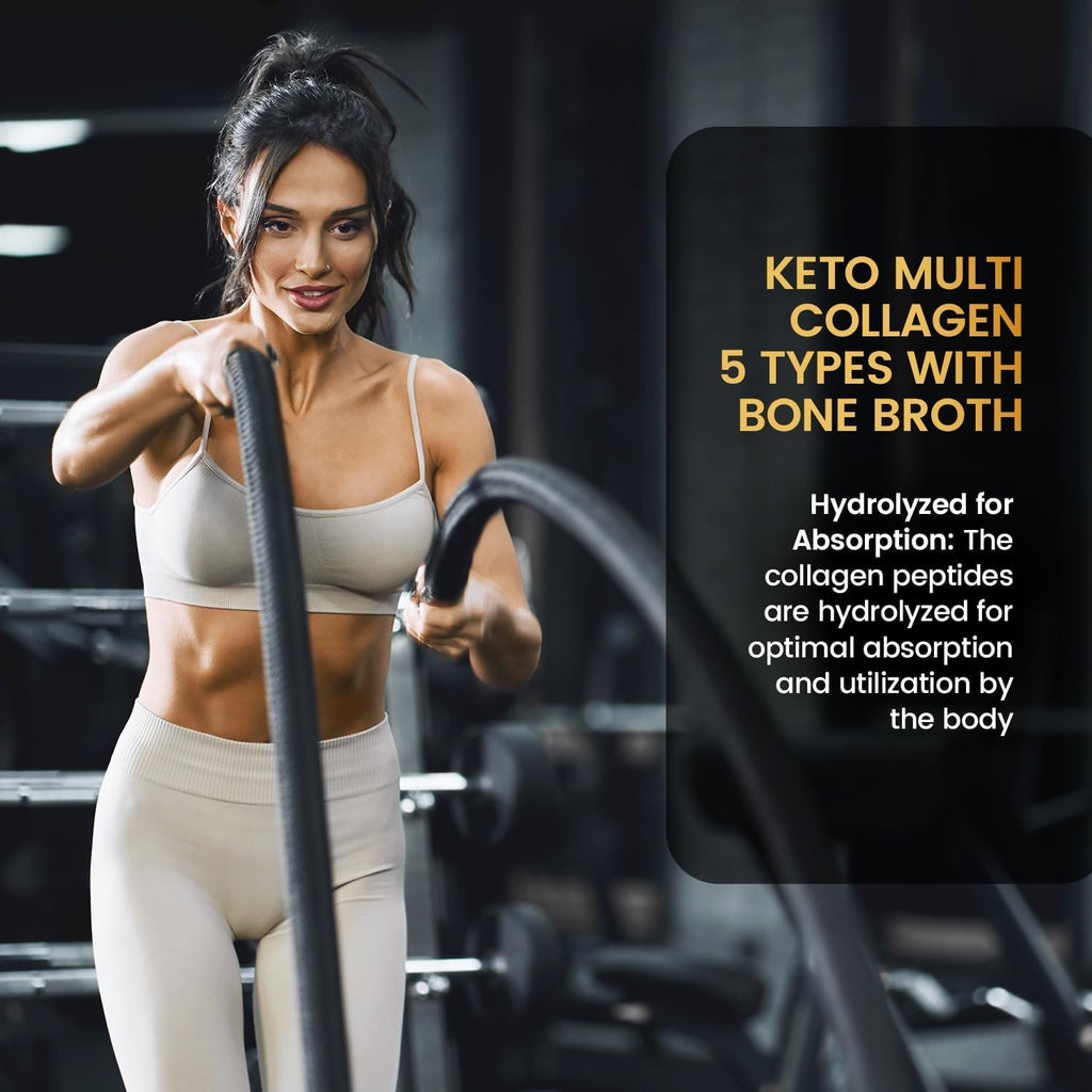 Collagen Keto Coffee Creamer Powder 12.2 oz - Hydrolyzed Collagen Peptides with Coconut MCT Oil, B12, Magnesium, Unflavored Protein Powder, Sugar Free Coffee Creamer for Smoothies & Baking