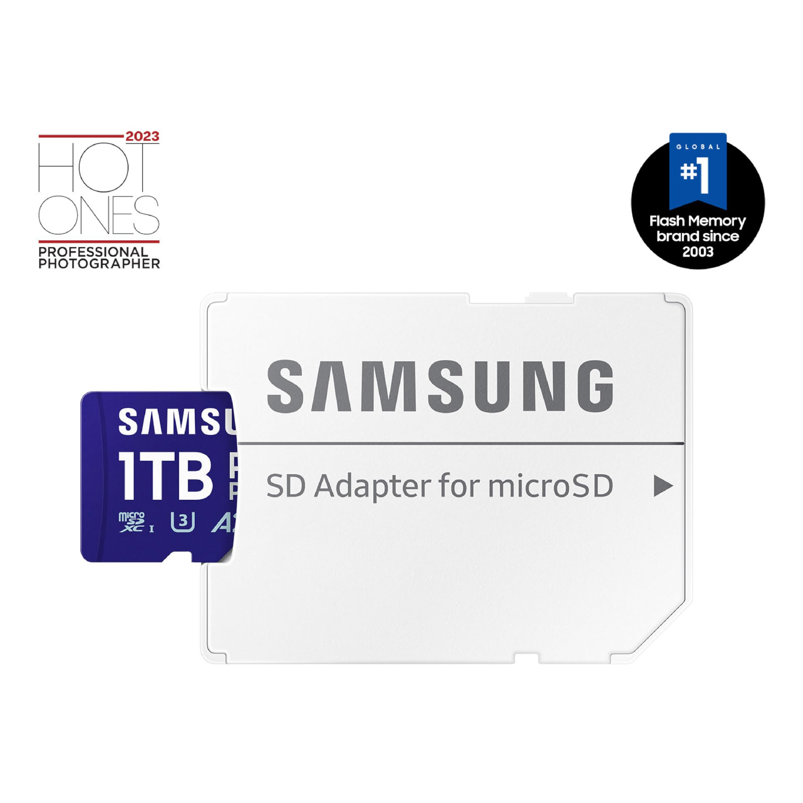 Samsung PRO Plus microSD Memory Card + Adapter, 128GB microSDXC, Up to 180 MB/s, Full HD & 4K UHD, UHS I, C10, U3, V30, A2, for Android Smartphones, Tablets, GoPRO, and DJI Drone (MB MD128SA/AM)