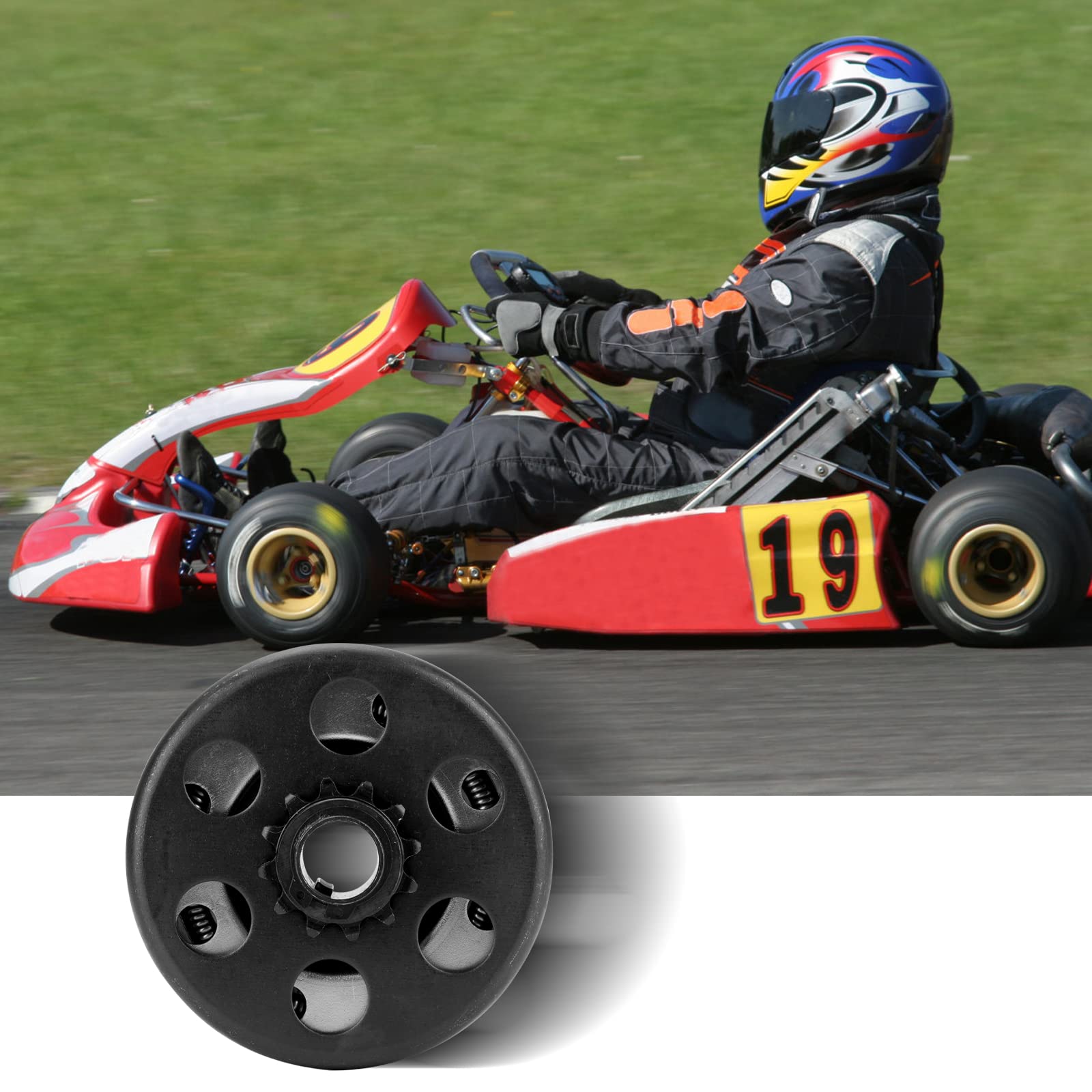 Centrifugal Clutch 1" Bore 14 Tooth Go Kart Mini Bike Clutch with #40/41/420 Chain, fits for Engines with Straight Shaft 2-6.5hp