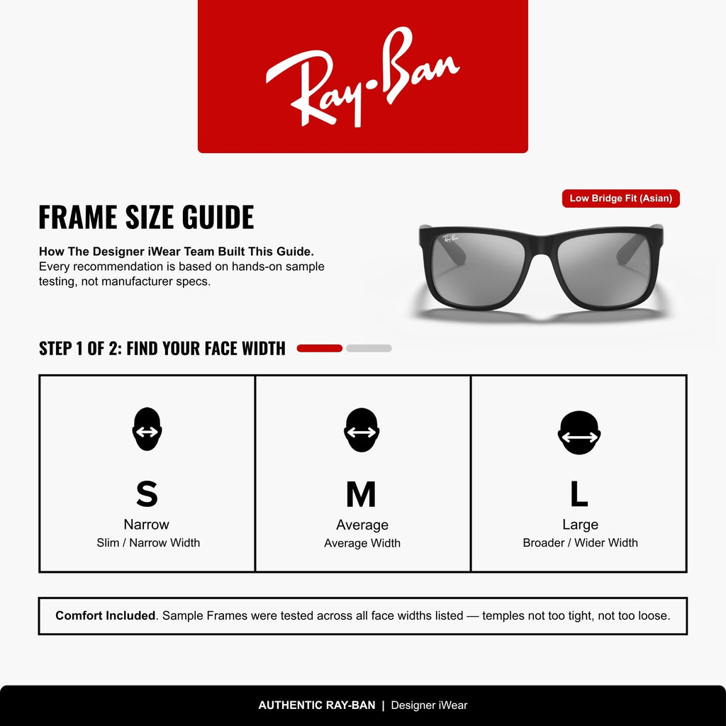 Ray-Ban RB4165F Justin Classic Square Sunglasses for Men