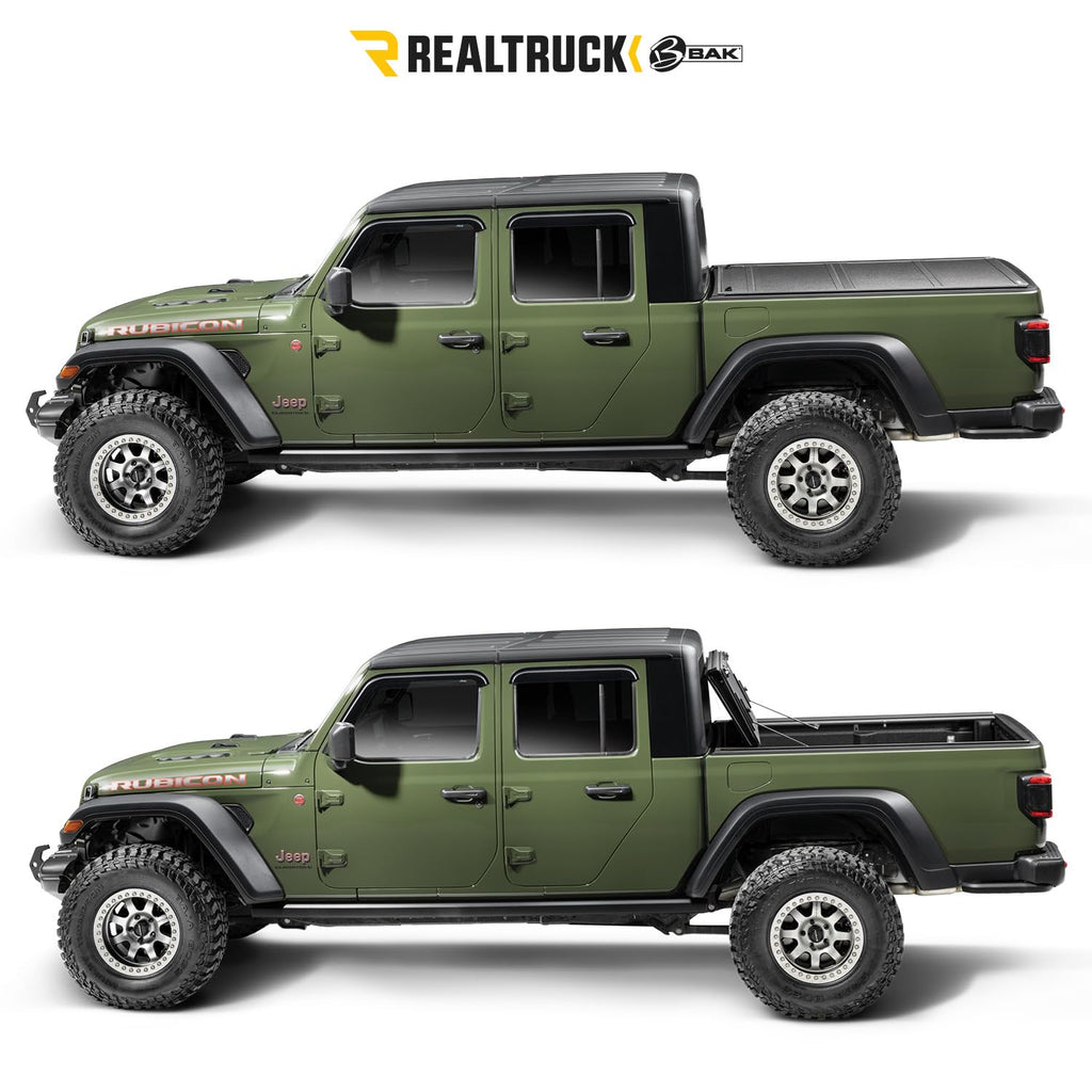 RealTruck BAK BAKFlip F1 Hard Folding Truck Bed Tonneau Cover | 772133 | Fits 2020-2026 Chevy/GMC Silverado/Sierra 2500/3500HD 6' 10" Bed (82.2")