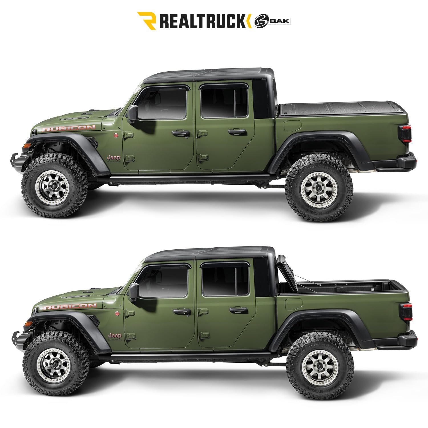RealTruck BAK BAKFlip F1 Hard Folding Truck Bed Tonneau Cover | 772133 | Fits 2020-2026 Chevy/GMC Silverado/Sierra 2500/3500HD 6' 10" Bed (82.2")