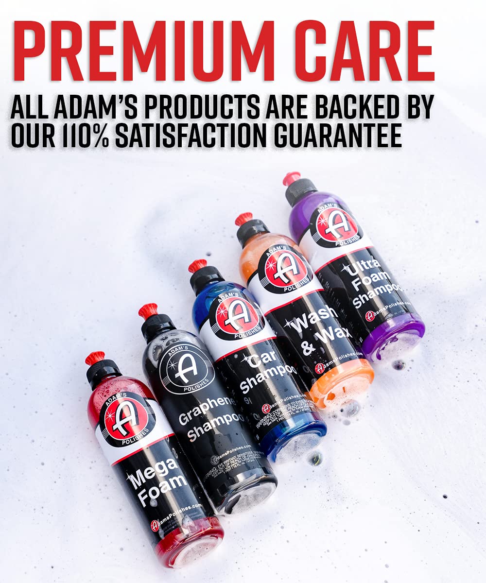Adam’s Mega Foam (16oz) - pH Neutral Car Soap For Car Washing, Concentated For Wash Bucket, Foam Gun, Won't Strip Car Wax or Ceramic Coatings
