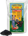 Wiggle Worm 100% Pure Worm Castings Plus Worm Egg Material, 40lbs - Fertilizer and Soil Amendment for Indoor and Outdoor Gardening to Improve Soil Fertility and Aeration - 100% Organic and Odor Free