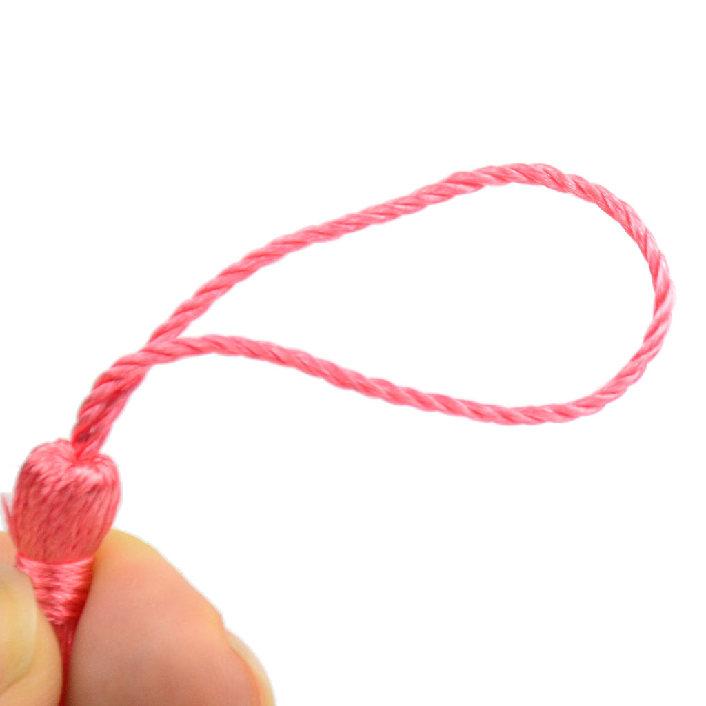 Makhry 100pcs 13cm/5 Inch Silky Floss Bookmark Tassels with 2-Inch Cord Loop and Small Chinese Knot for Jewelry Making, Souvenir, Bookmarks, DIY Craft Accessory (Dark Grey)