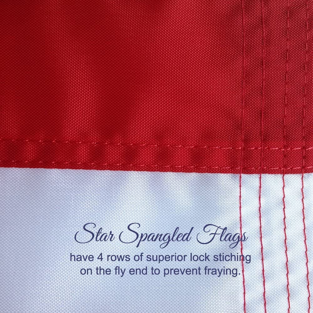2x3 American Flags for Outside | 100% Made in USA American Flag 2x3, US Flag with Heavy Duty Nylon Built for Outdoor Home and Boat, Embroidered Stars, Sewn Stripes plus Quadruple Stitching on Fly End