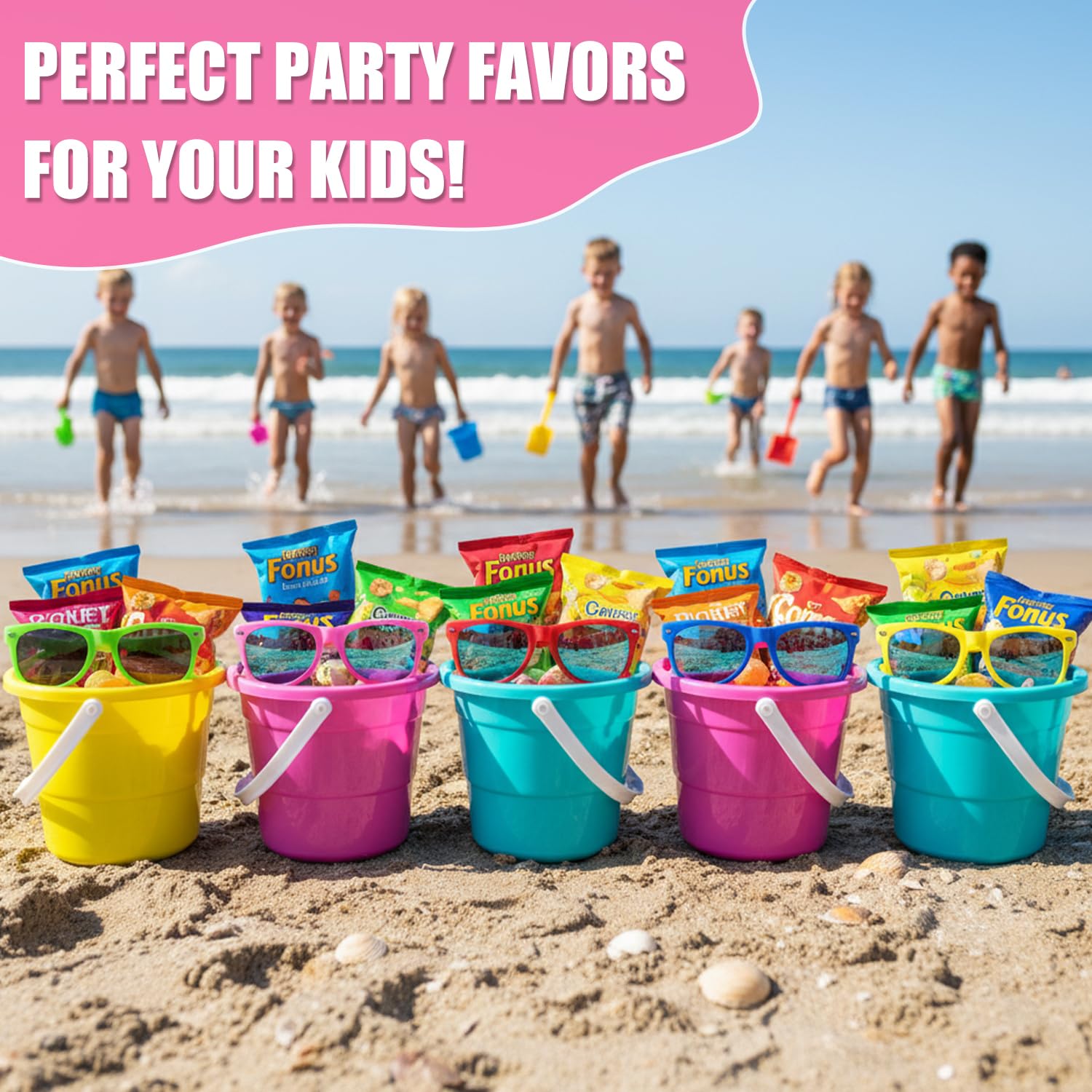 Kids Sunglasses Bulk, Kids Sunglasses Party Favors for Age 3-8, UV400 Protection Neon Kids Sunglasses Bulk for Boys Girls (12Pack-heart sunglasses)