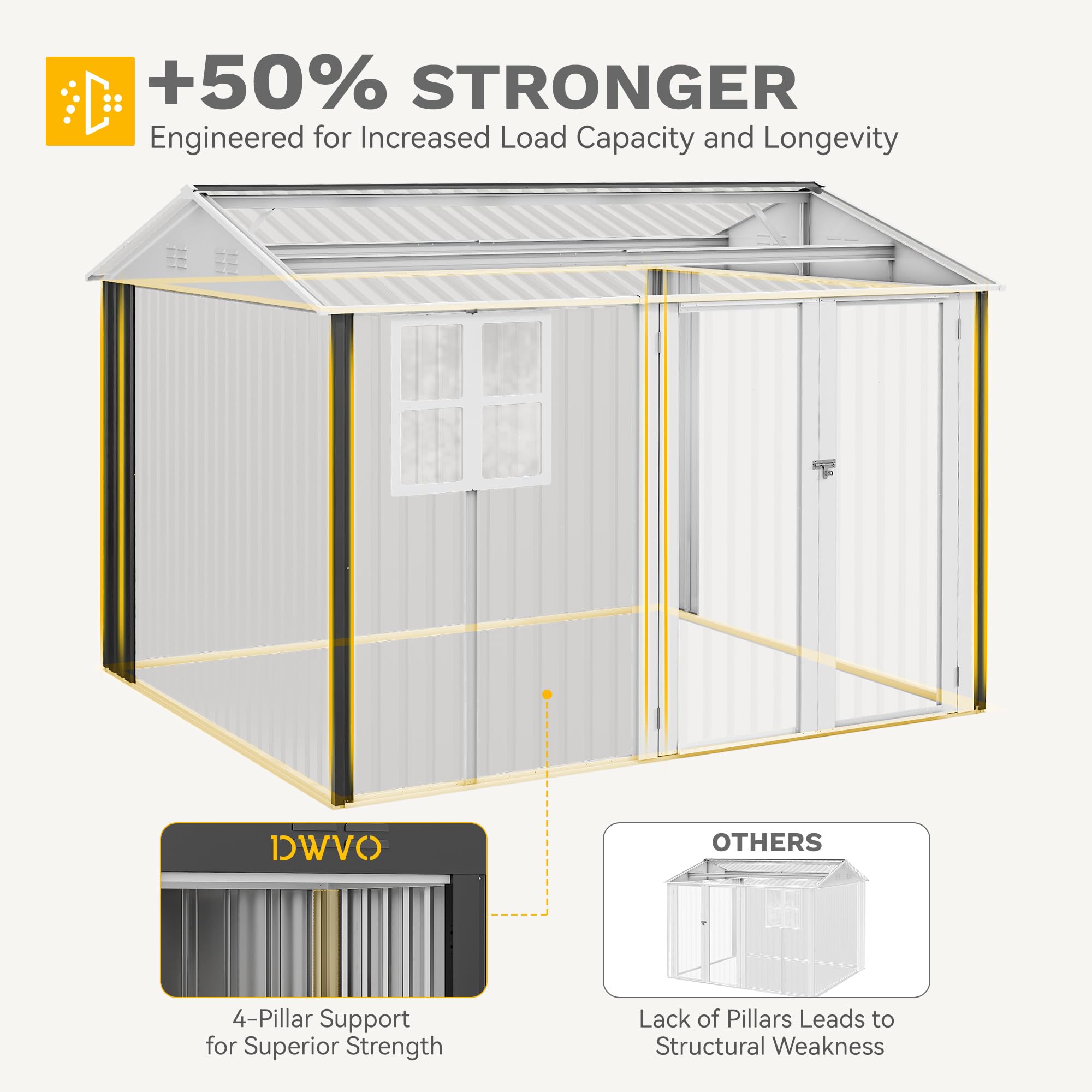 DWVO 6x4ft Outdoor Storage Shed, Lockable Metal Tool Storage Sheds, Waterproof Garden Sheds with Vents for Backyard, Patio, Garage, Lawn, Dark Gray