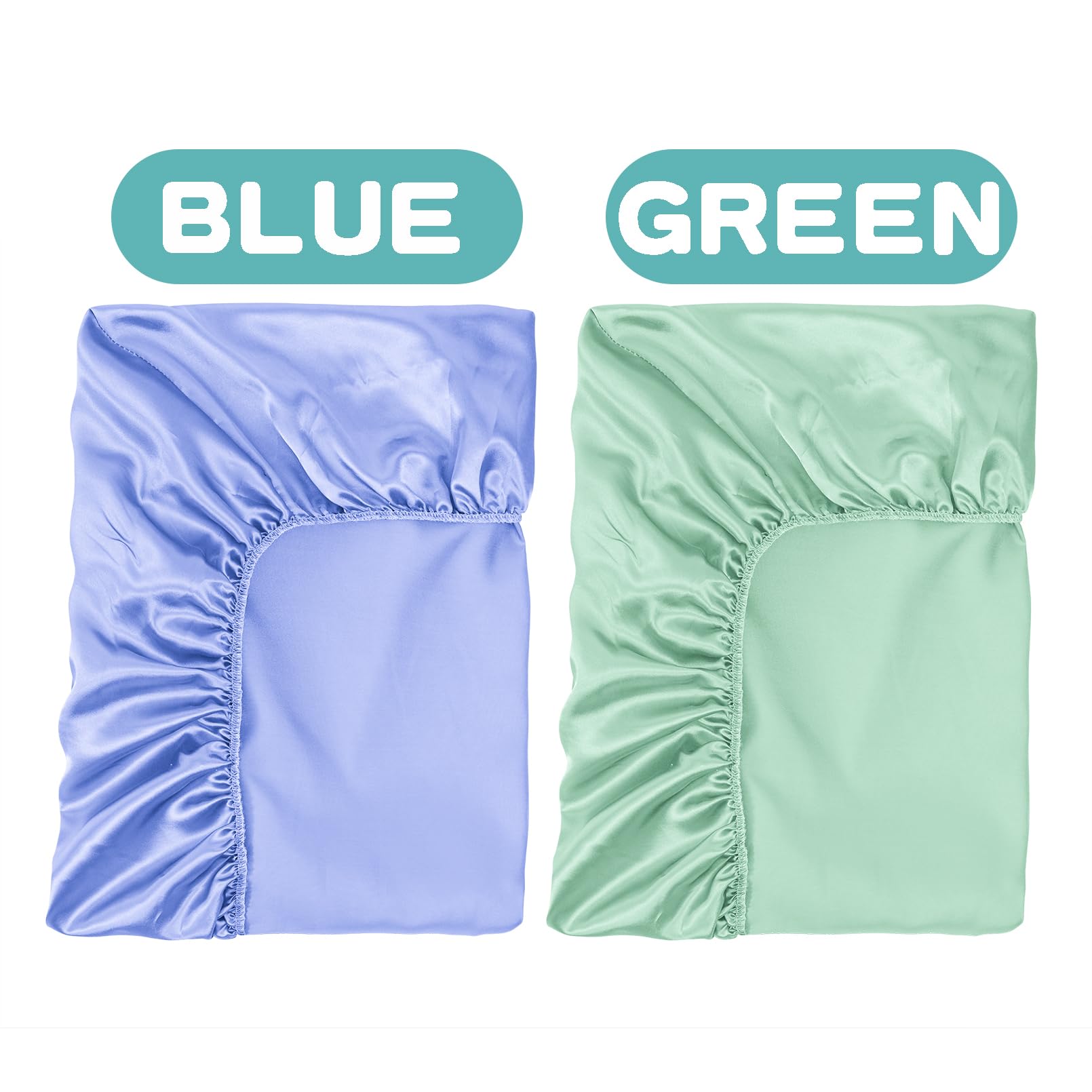 GUNTAIL Baby Crib Sheets for Boys Girls, 2 Pack Fitted Crib Sheet for Standard Crib and Toddler Mattress, Soft Microfiber Baby Sheet 52x28x8in (Brown & Green)