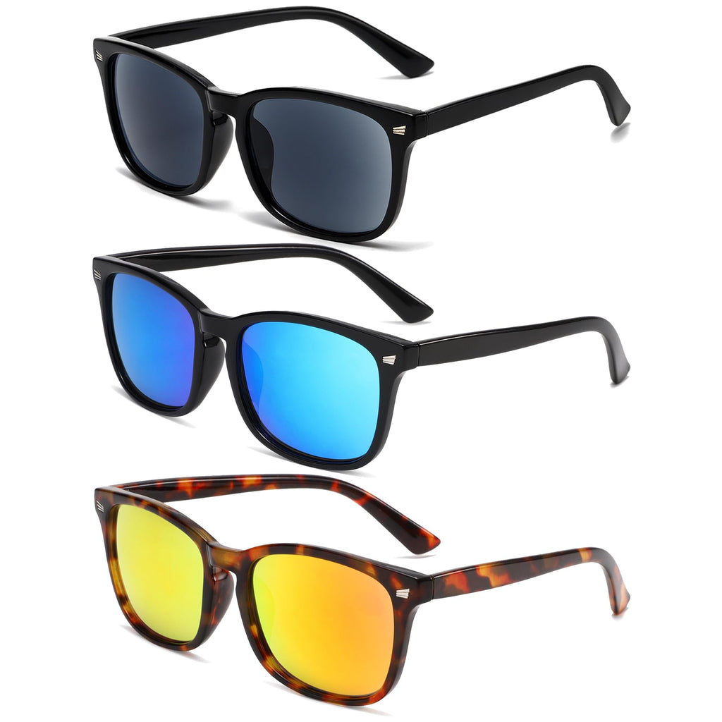 3 Pack Reader Sunglasses For Women Classic Retro Reading Sunglasses UV400 With Metal Hinge