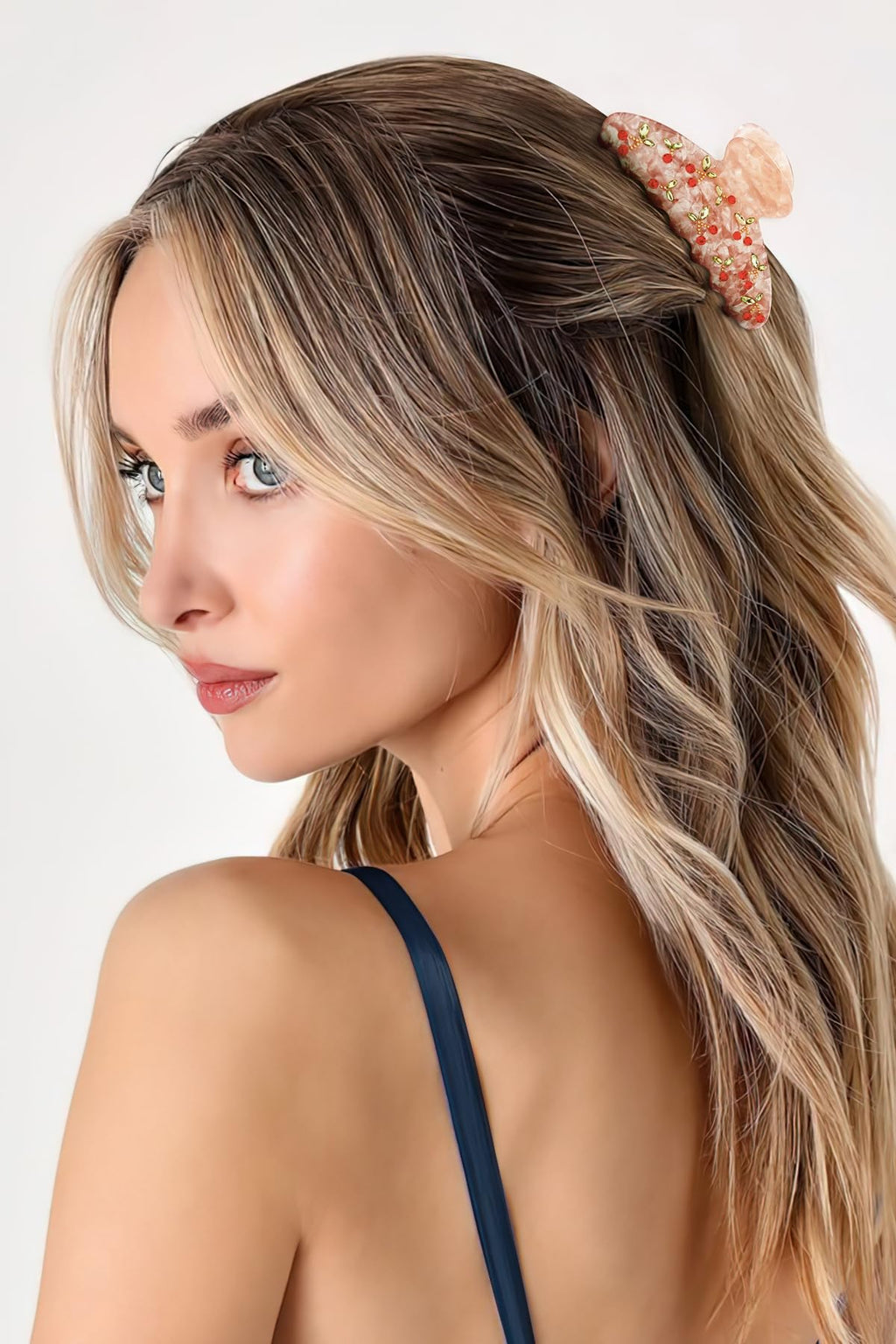 LILIE&WHITE Tortoise Claw Clips For Women - Strong Thick Hair Styling Accessories With Claws For Styling 1PC