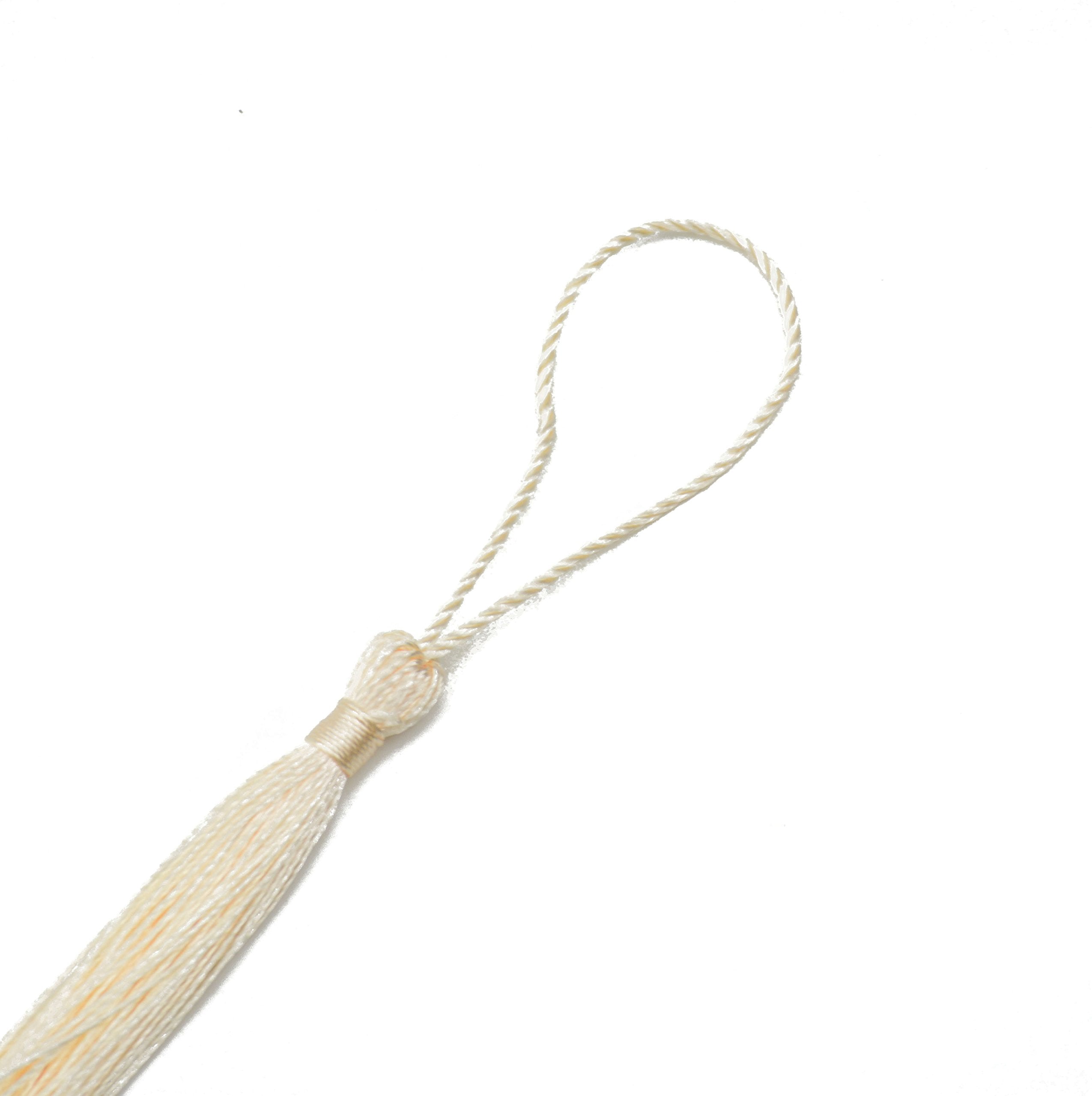 Makhry 100pcs 13cm/5 Inch Silky Floss Bookmark Tassels with 2-Inch Cord Loop and Small Chinese Knot for Jewelry Making, Souvenir, Bookmarks, DIY Craft Accessory (Dark Grey)