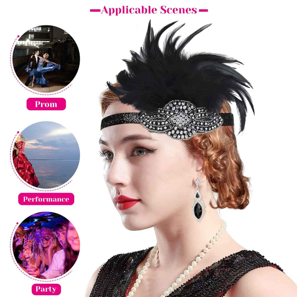 Cridoz Flapper Accessories for Women - 1920s Gatsby & Roaring 20s Style