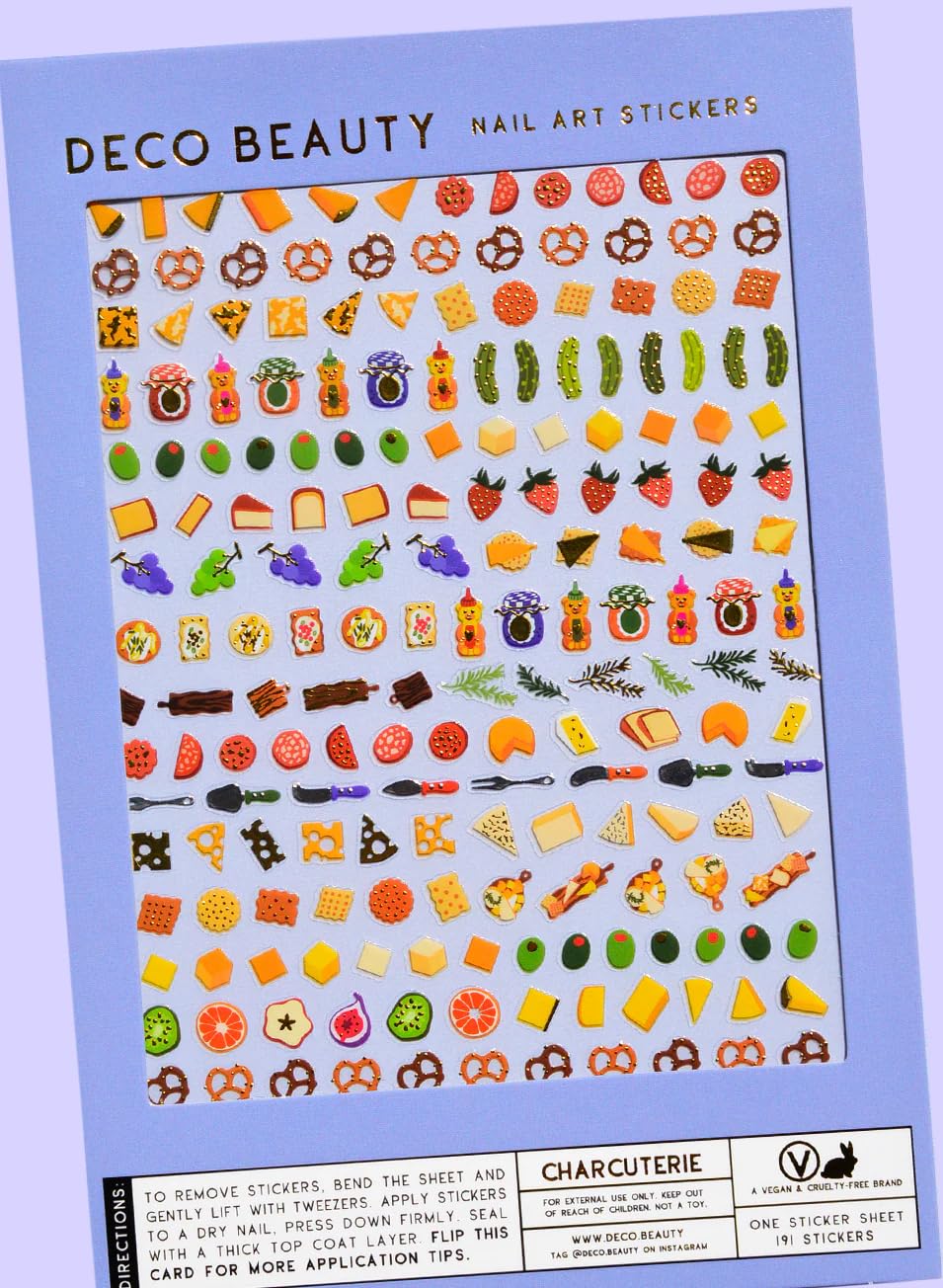 Deco Beauty 90s Baby - Super Thin & Easy-to-Apply Nail Art with The Cutest Designs - Durable & Long-Lasting Nail Art Stickers and Decals for Women, for DIY at-Home Manicures & Salon-Quality Nails