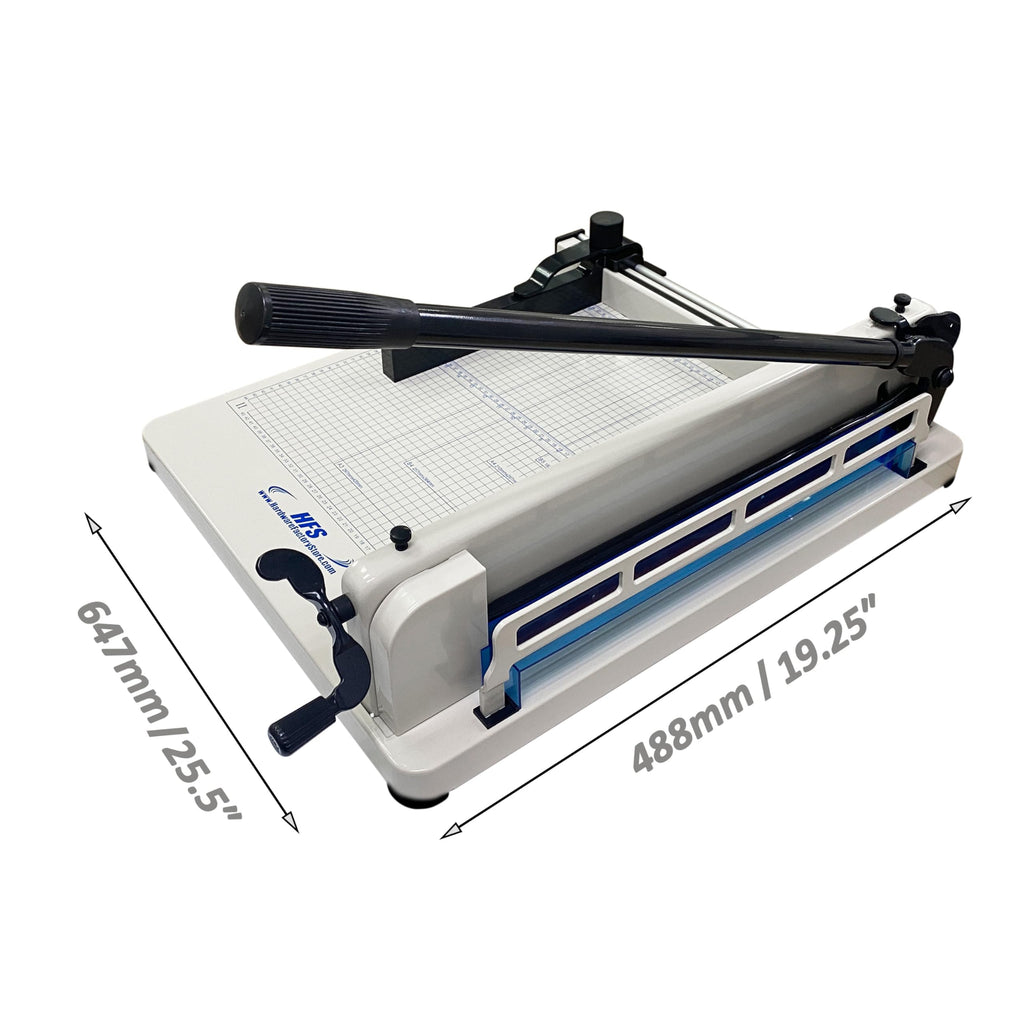 HFS(R) Heavy Duty Guillotine Paper Cutter 400 Sheet Capacity | Solid Steel Construction (A3-17'' paper cutter)