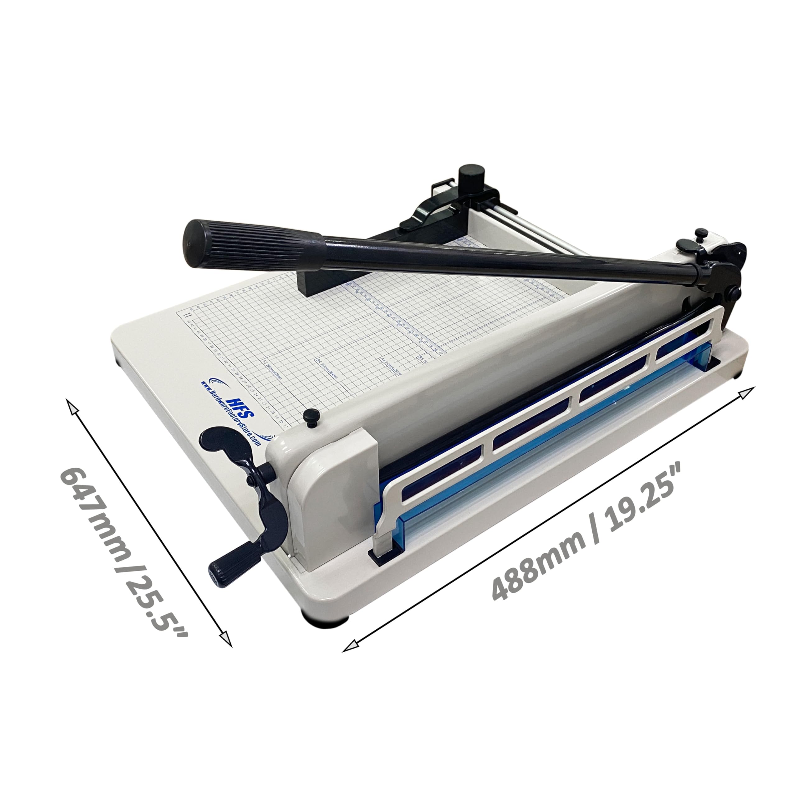 HFS(R) Heavy Duty Guillotine Paper Cutter 400 Sheet Capacity | Solid Steel Construction (A3-17'' paper cutter)