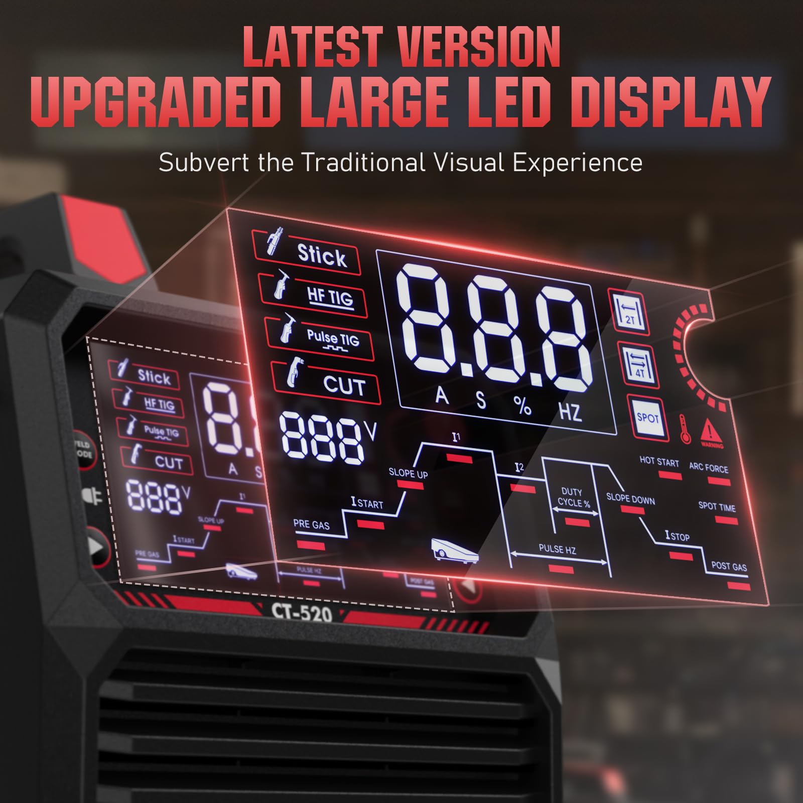 YESWELDER Plasma Cutter with Built In Air Compressor, Large LED Digital Display 55Amp 110V/220V Non-High Frequency Non-Touch Pilot Arc Plasma Cutting Machine CUT-55DS FUSION