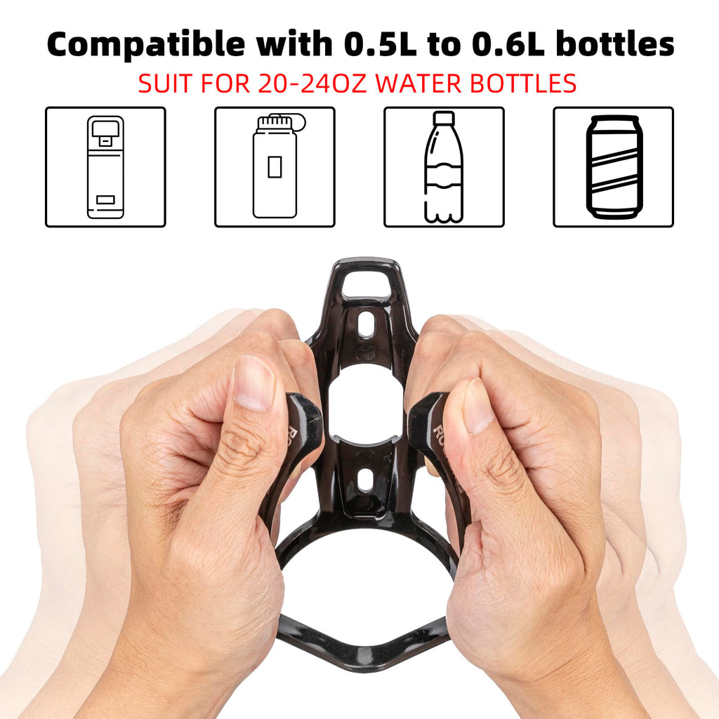 ROCKBROS Bike Water Bottle Holder Ultra-Light Bicycle Bottle Cages with Screws Tool, Universal Bike Cup Holder Rack for Road MTB Bikes…