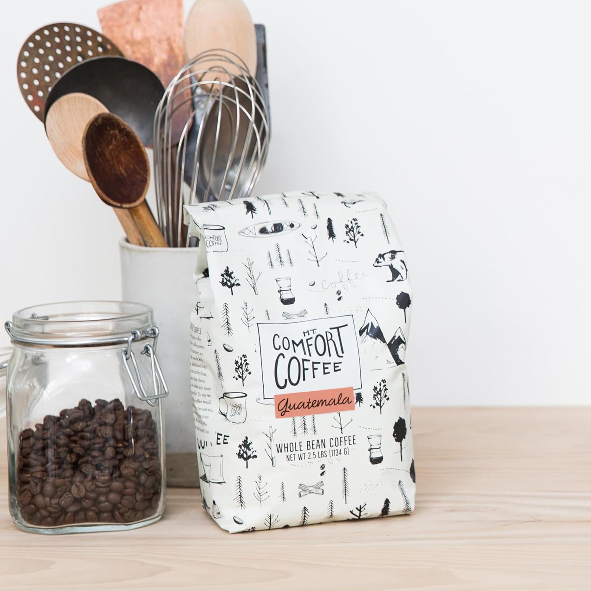 Mt. Comfort Coffee Costa Rica Medium Roast, 2.5lb - Sourced From Local, Costa Rican Coffee Farms - Roasted Whole Bean