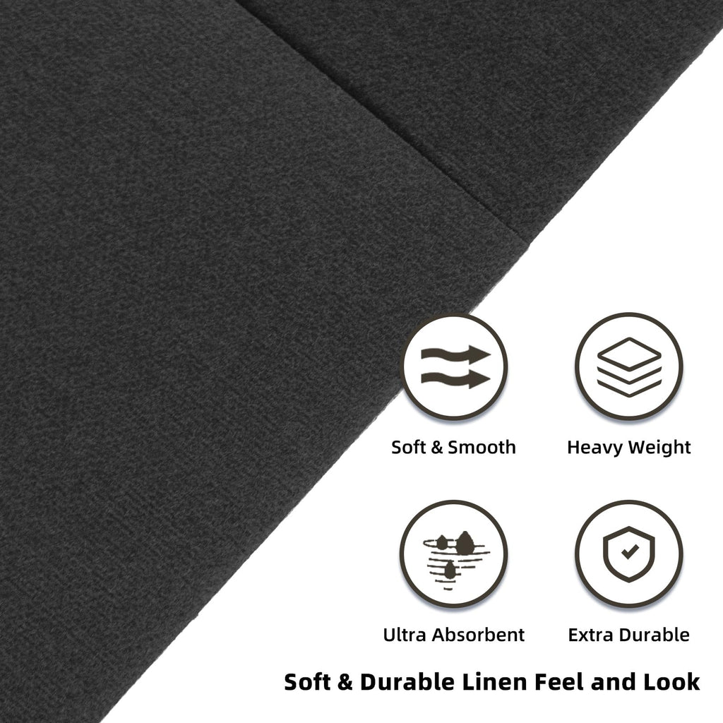 KAMMAK Black Napkins Disposable with Pocket Wedding Decorative Dinner Paper Napkins 100 Pack Linen Feel Prefolded Guest Hand Towels for Party Decoration, Cocktail Reception, Hotel (16.5 x 16.5 inch)