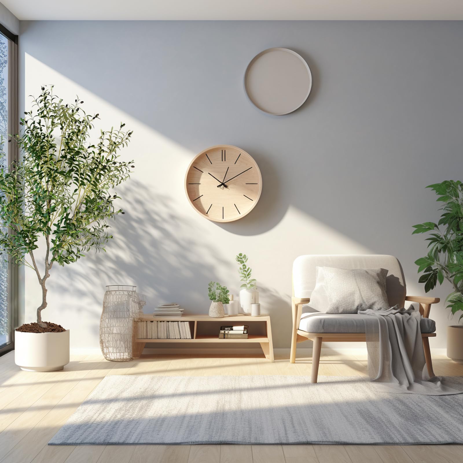 Artificial Olive Tree 7ft(82in,2200+Uv Protection Leaf) Tall,Faux Olive Tree Indoor Artificial Tree for Modern Home Office Living Room Floor Decor Indoor