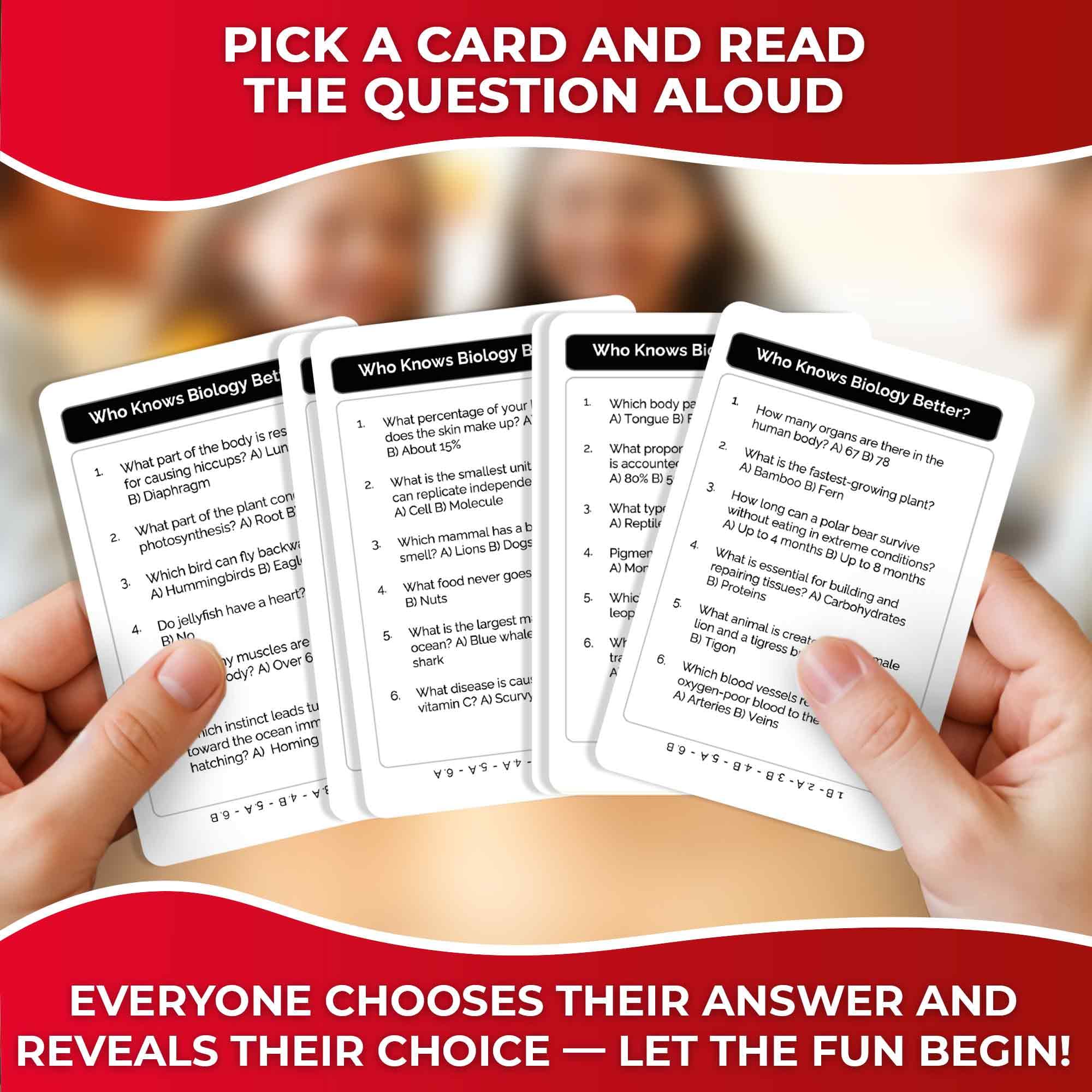 Family Board Games for Kids and Adults - Trivia Card Games for Kids 8-12 and Adults - Who Knows Me Better for Family Game Night - 500+ Facts Questions from Ages 6-8 — Fun Travel Car Activities for 5+