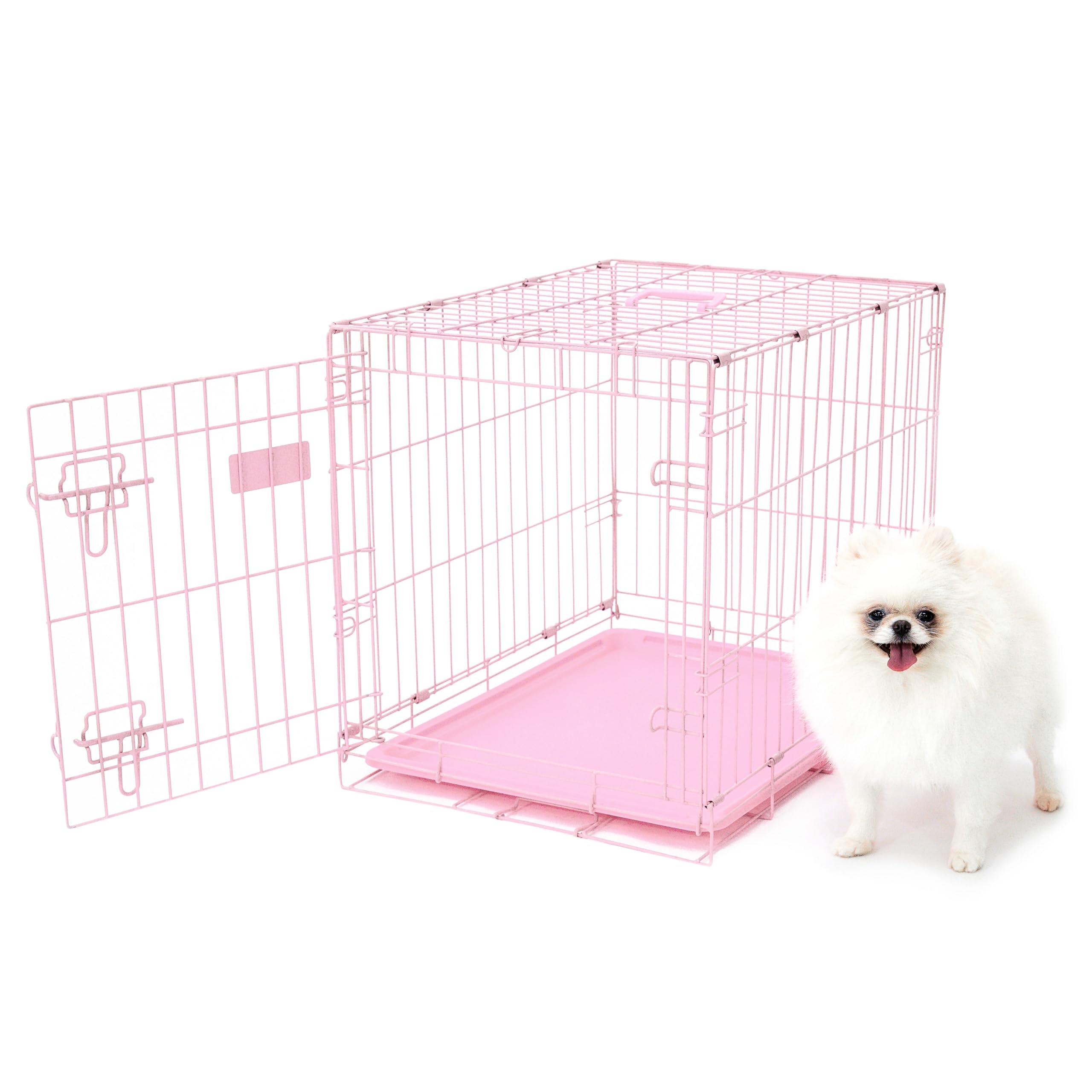 Carlson Secure and Compact Double Door Metal Dog Crate, Medium with Divider Panel
