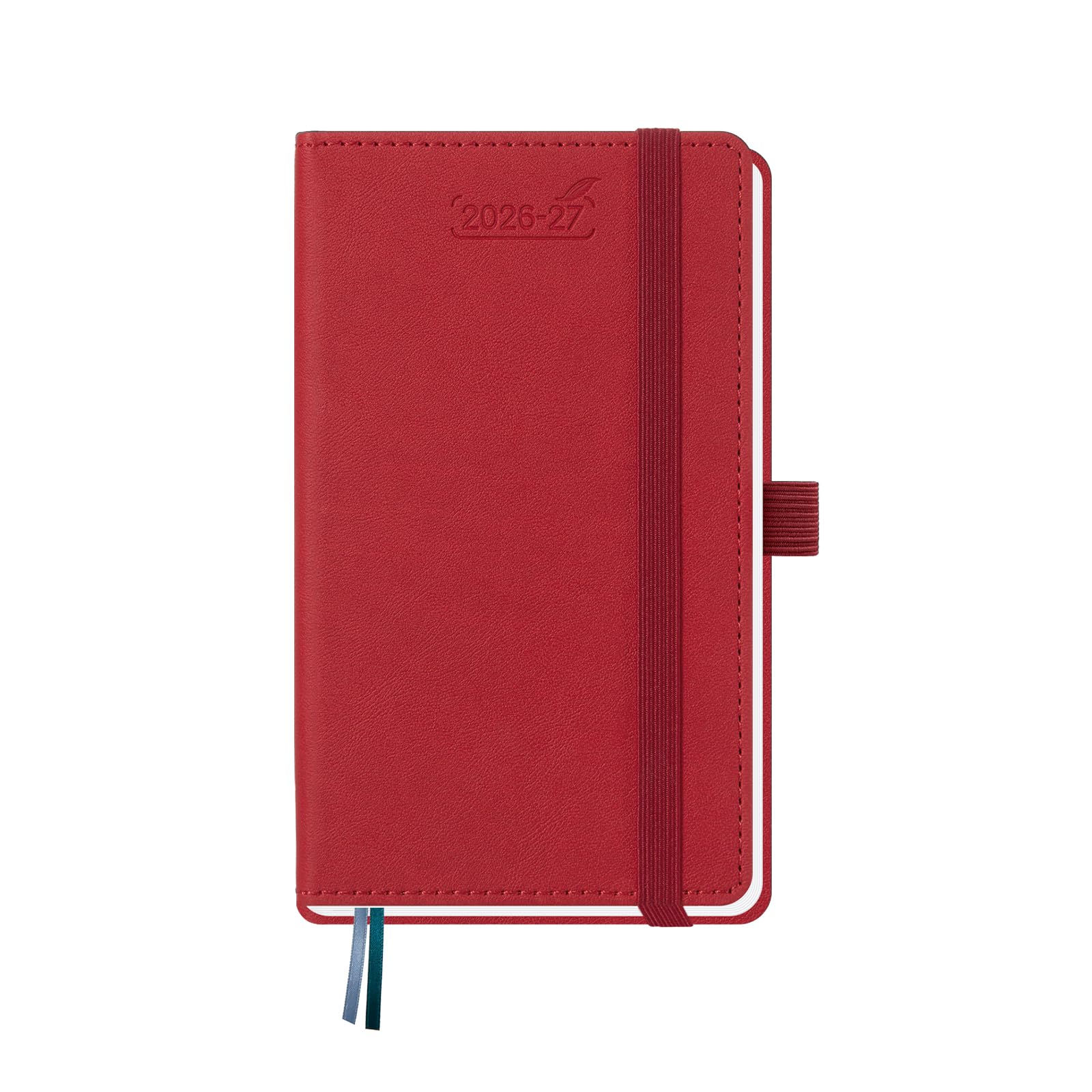 BEZEND Pocket Planner 2026-2027 Weekly and Monthly (3.5" x 6") 18 Months Small Academic Calendar (Jul 26-Dec 27) Ideal for Students, Work & Home, Storage Pocket, PU Leather Hardcover -Black
