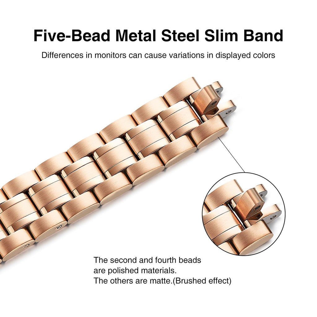 STIROLL Thin Replacement Band Compatible for Apple Watch 38mm 40mm 41mm 42mm(Series 11 10), Stainless Steel Metal Wristband Women Men for iWatch Ultra SE Series 9 8 7 6 5 4 3 2 1, Black